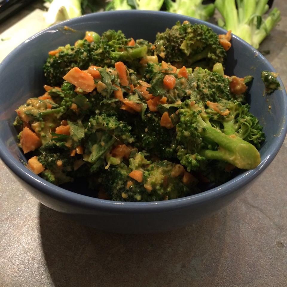 Peanut-Mustard-Miso Broccoli Salad