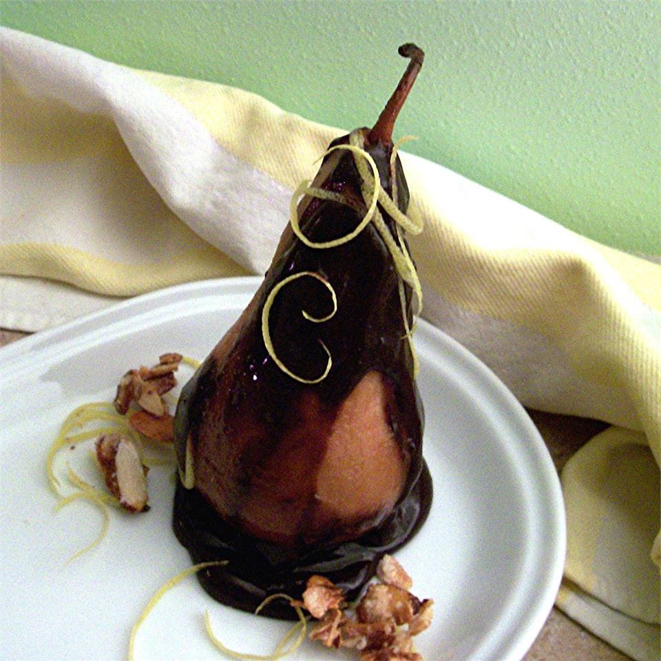 Pears in Chocolate Sauce