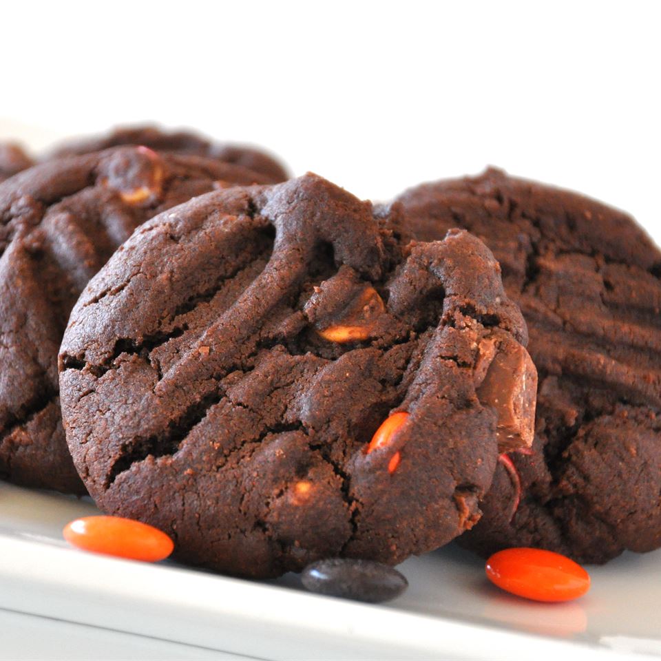 Perfect Double Chocolate Peanut Candy Cookies