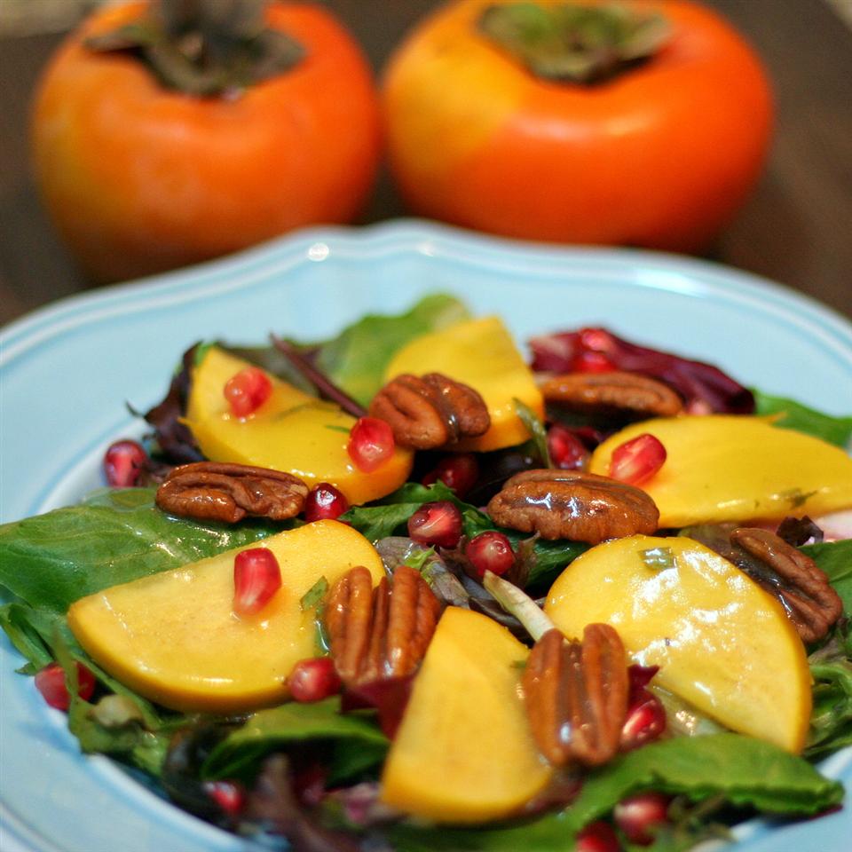 Persimmon and Pomegranate Salad