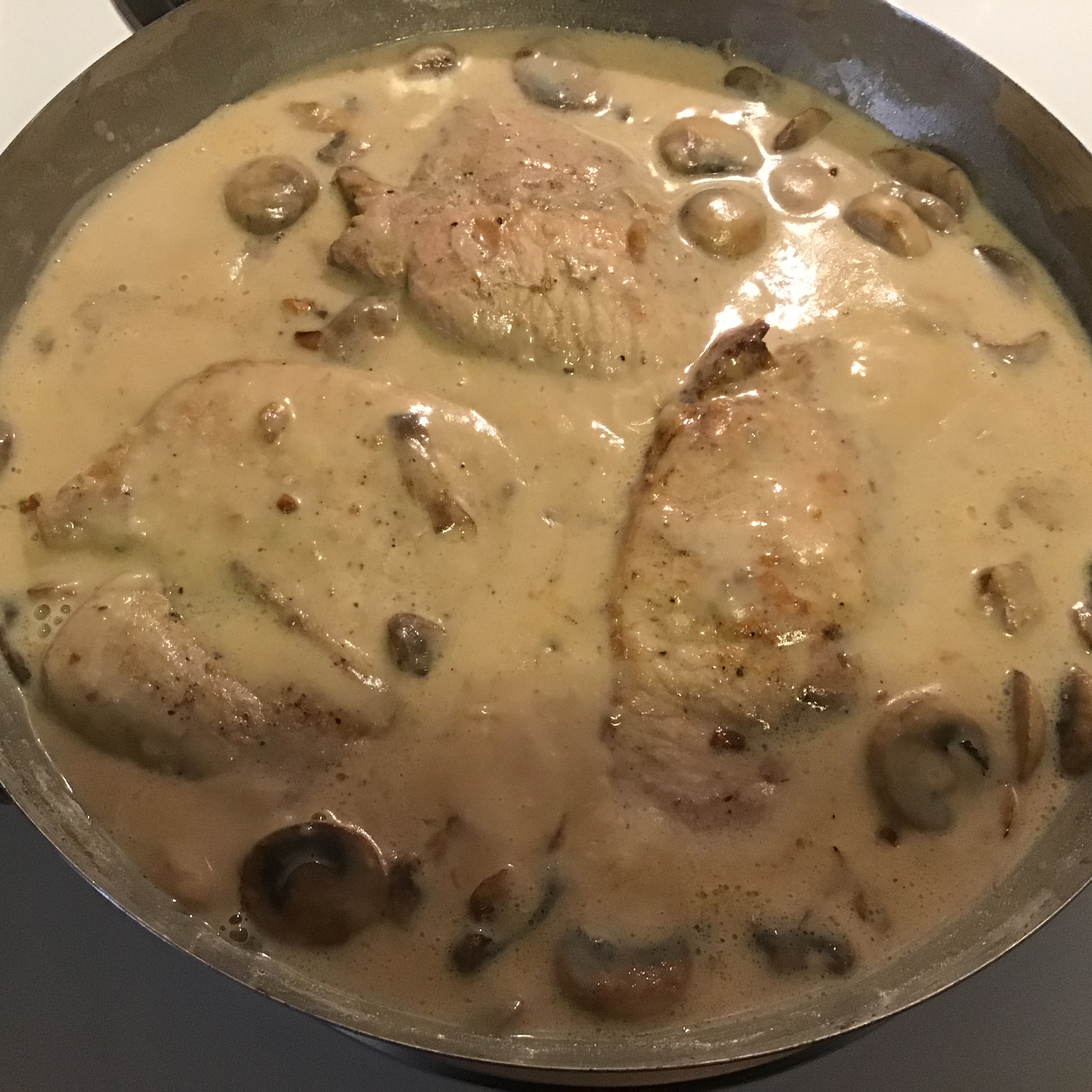 Pork Chops in Browned Butter with Mushrooms