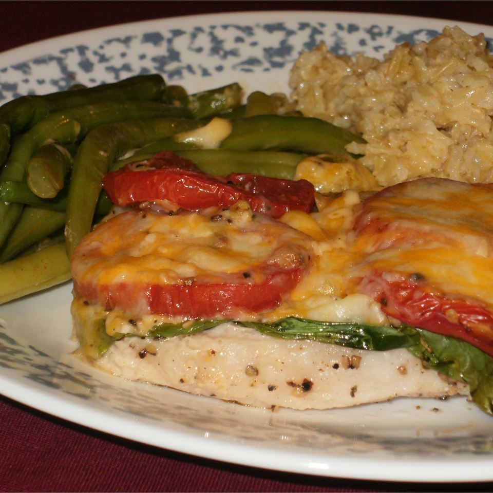 Pork Chops with Tomatoes and String Beans