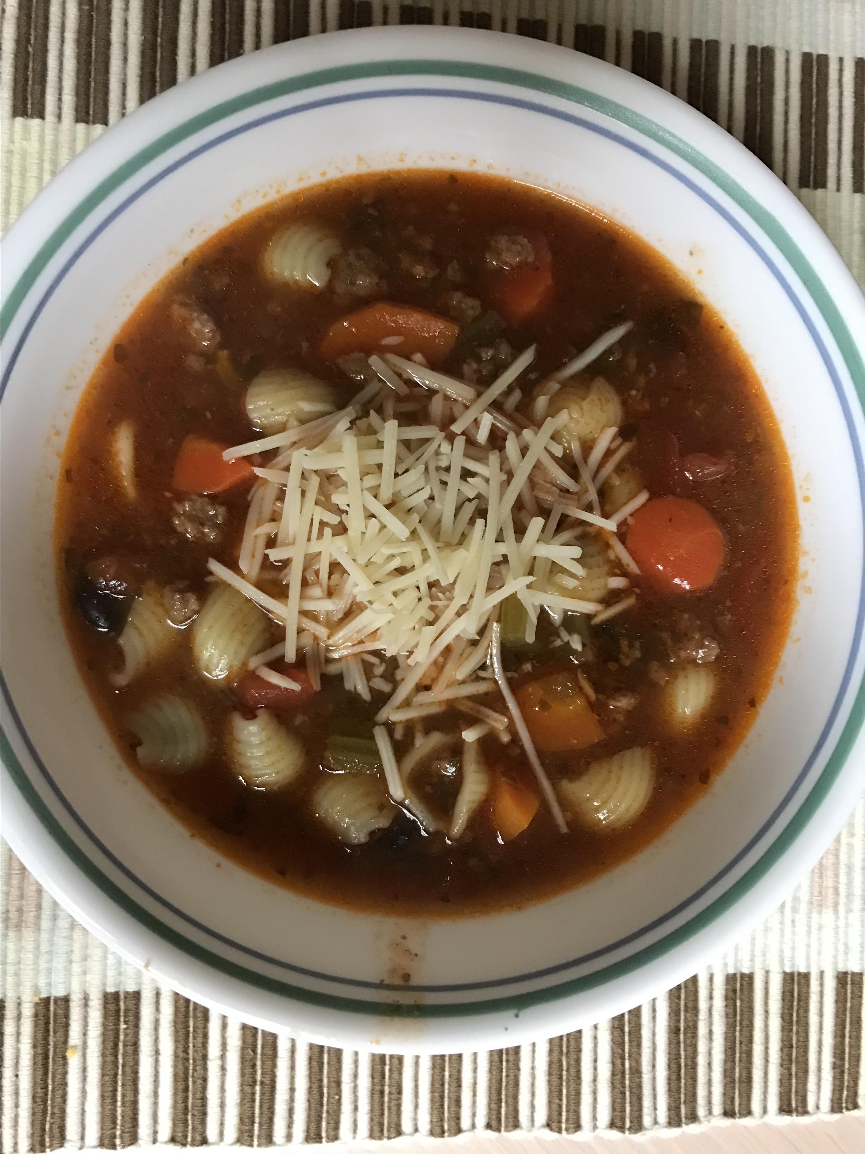 Pressure Cooker Minestrone Soup With Beef