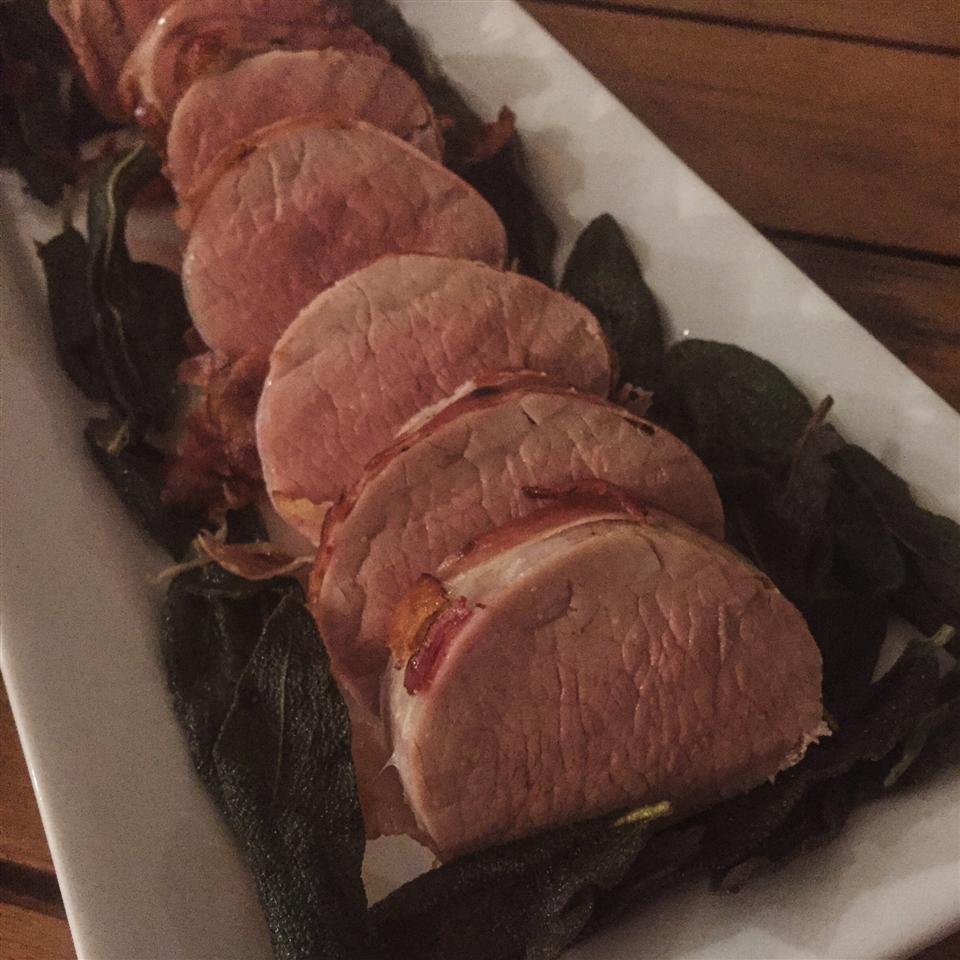 Prosciutto-Wrapped Pork Tenderloin with Crispy Sage