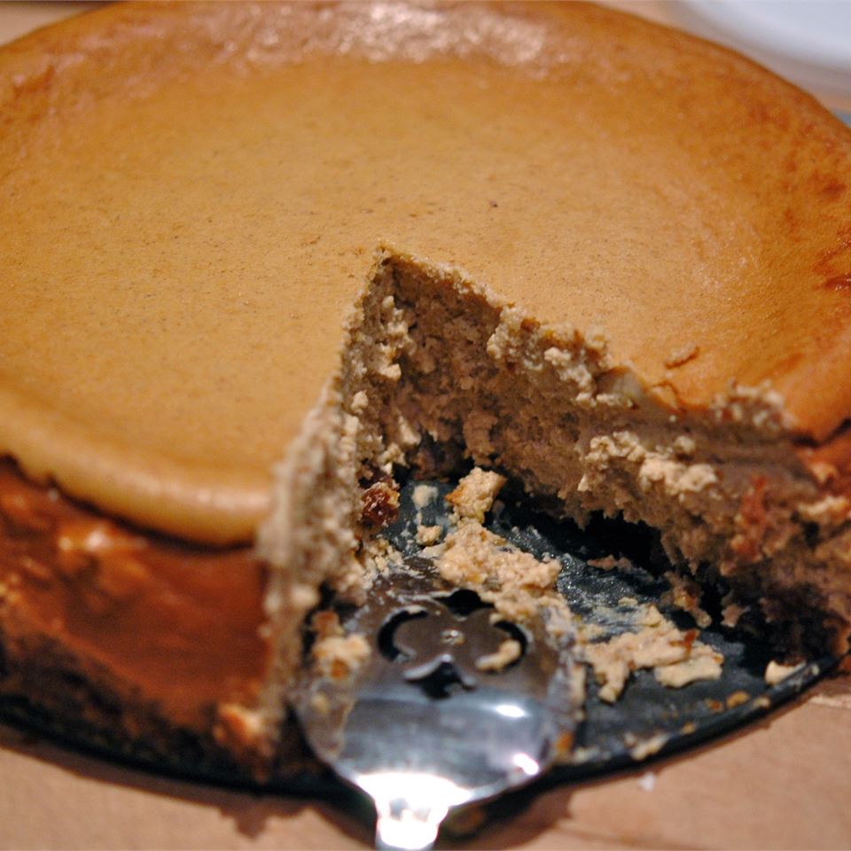 Pumpkin Cheesecake in a Gingersnap Crust
