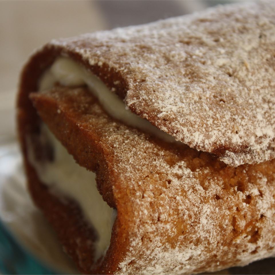 Pumpkin Roll with Cream Cheese Frosting