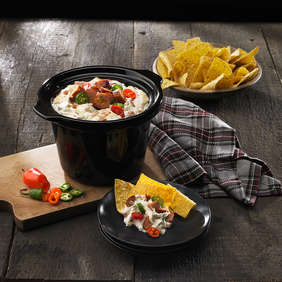 Queso Blanco and Black Bean Slow Cooker Dip