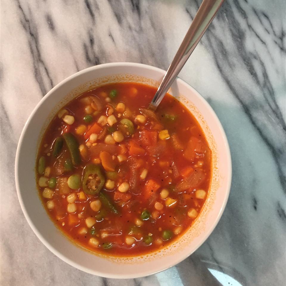 Quick and Fast Vegetarian Vegetable Soup in a Hurry