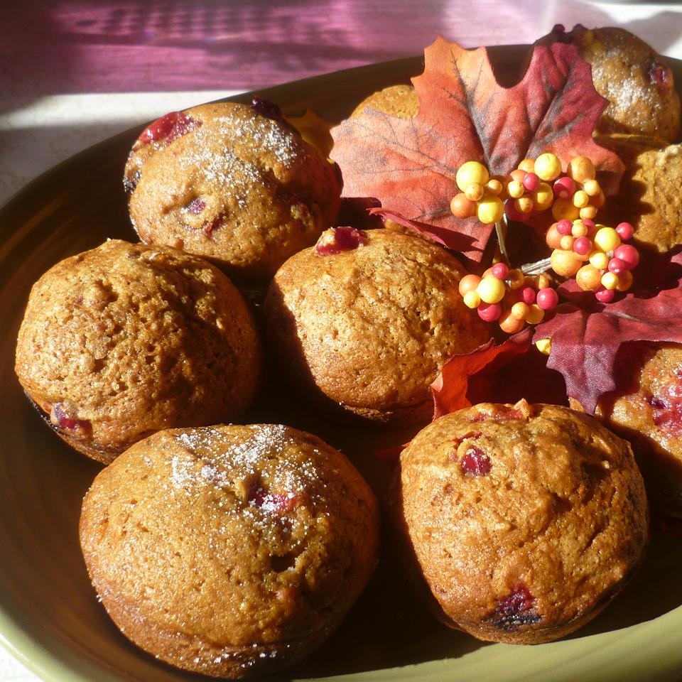 Quick Cranberry Pumpkin Muffins
