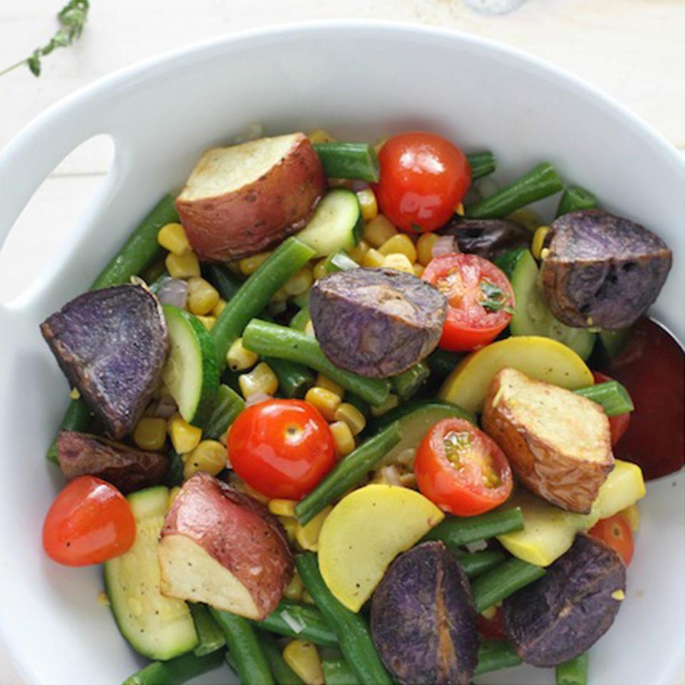 Rainbow Roasted Potato Salad