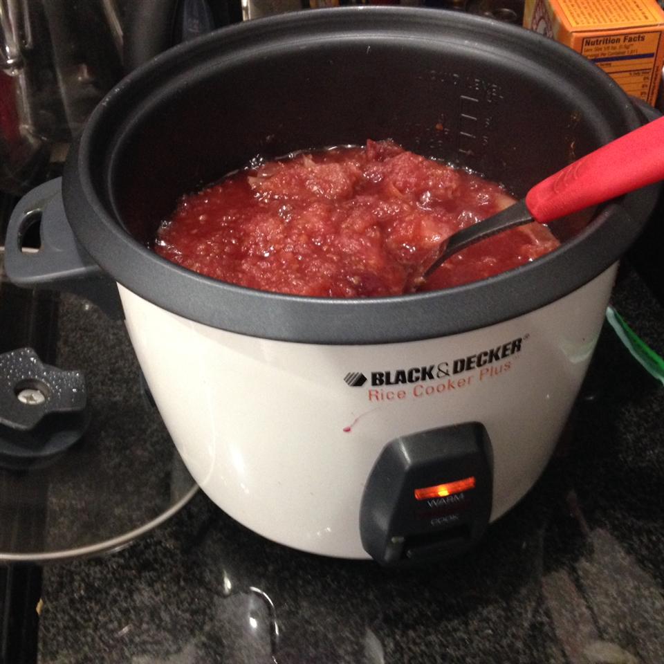 Rice Cooker Recipe: Raspberry Applesauce