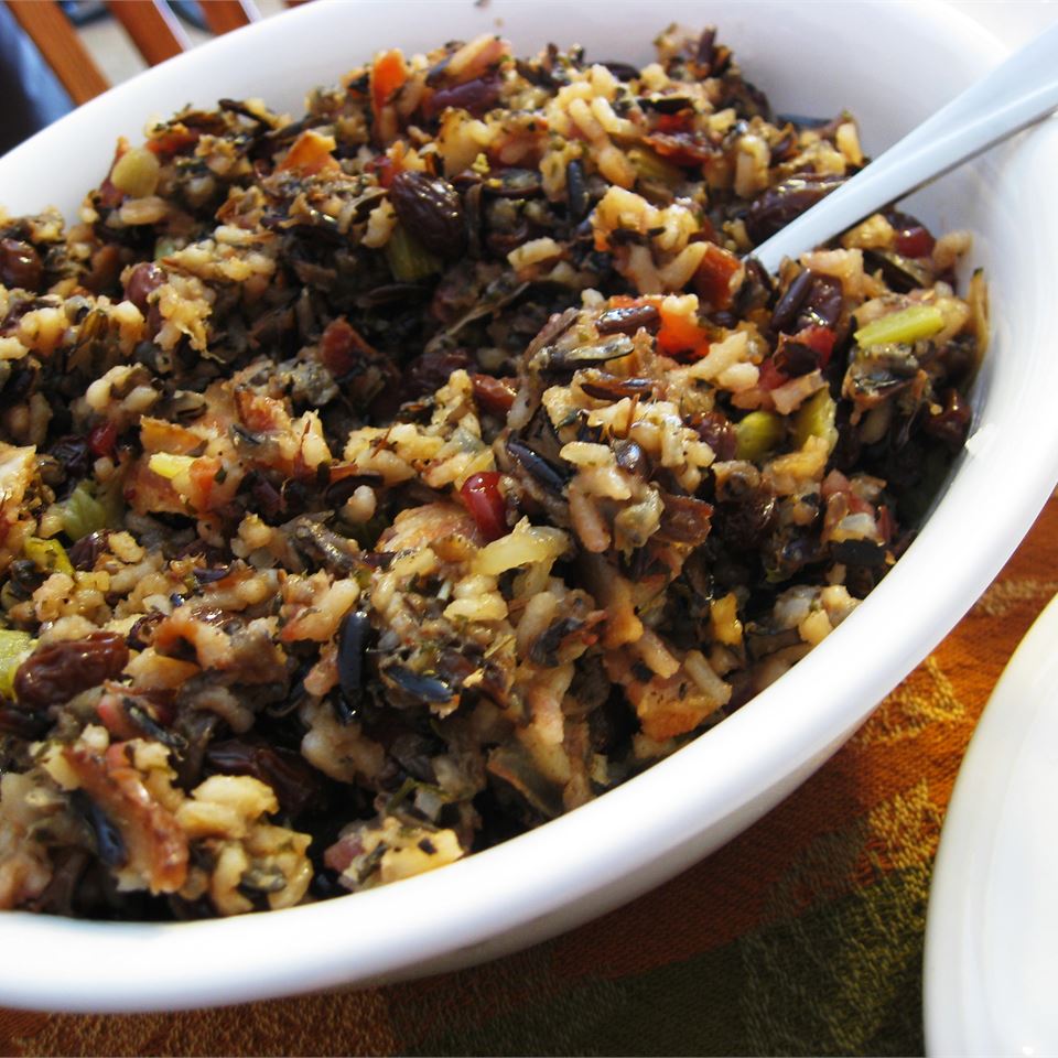 Rice Stuffing with Apples, Herbs, and Bacon