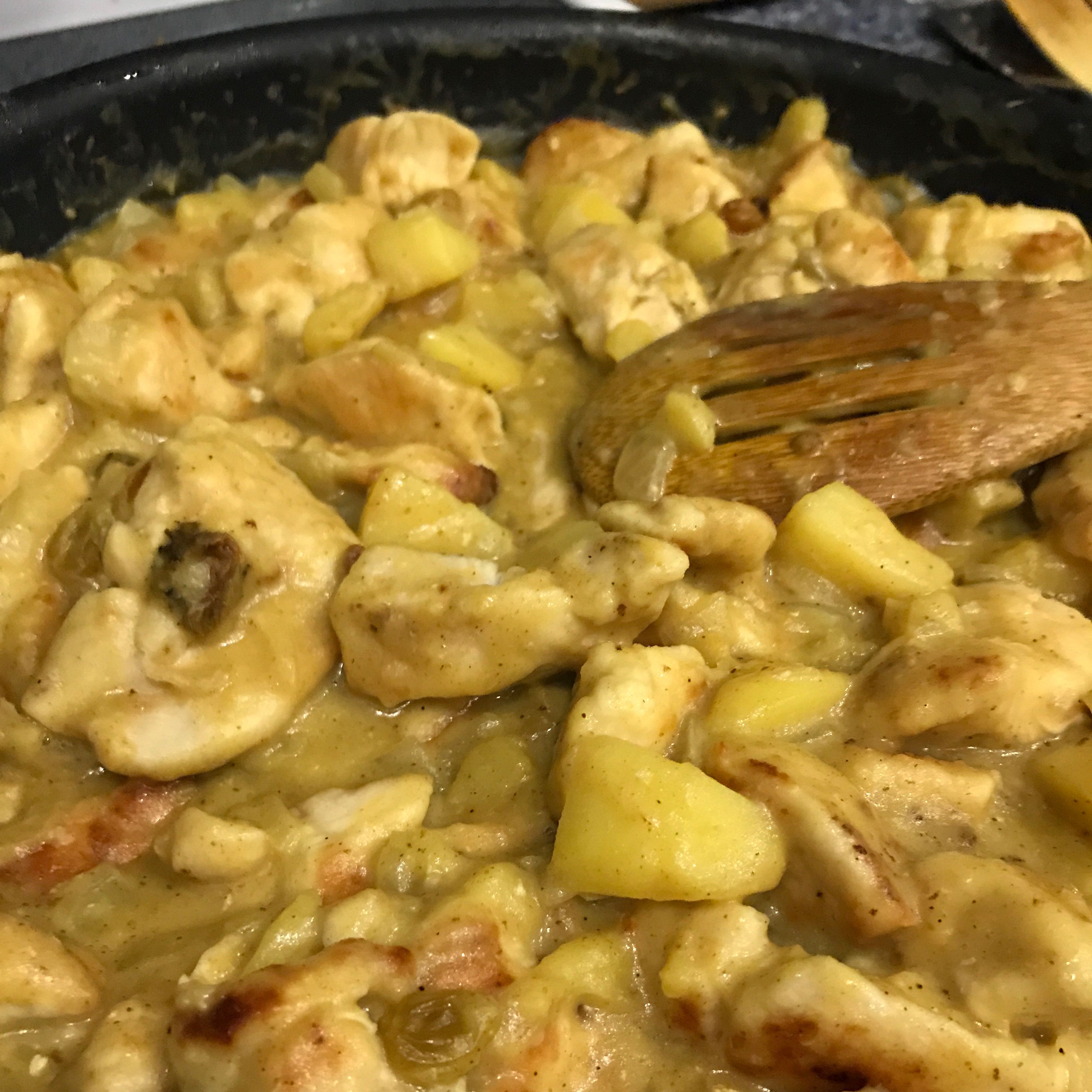 Roasted Apple Curried Chicken with Rice