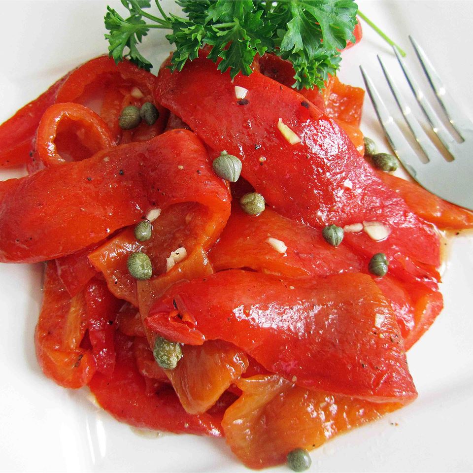 Roasted Bell Peppers with Simple Vinaigrette