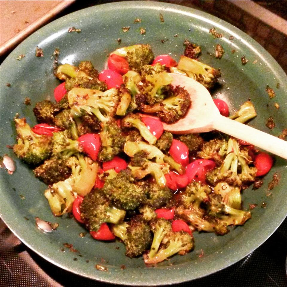 Roasted Broccoli in Tangy Tomato-Herb Vinaigrette