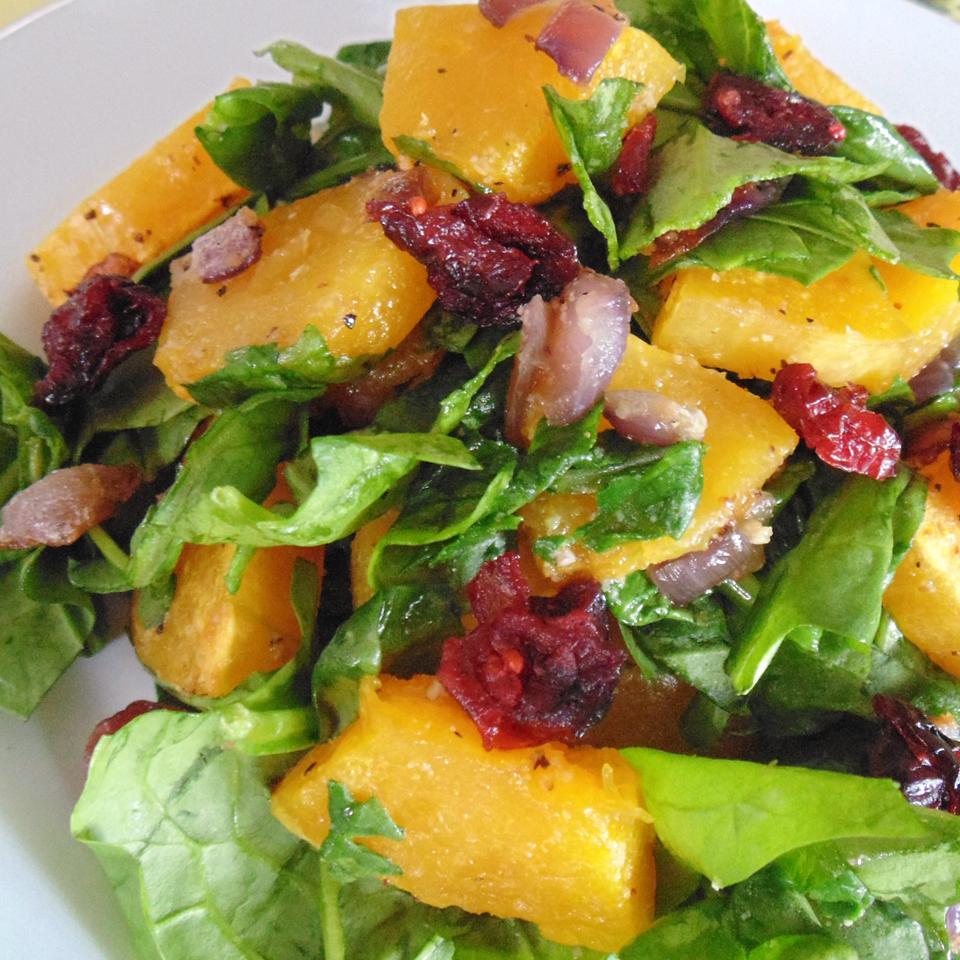 Roasted Butternut Squash with Onions, Spinach, and Craisins®