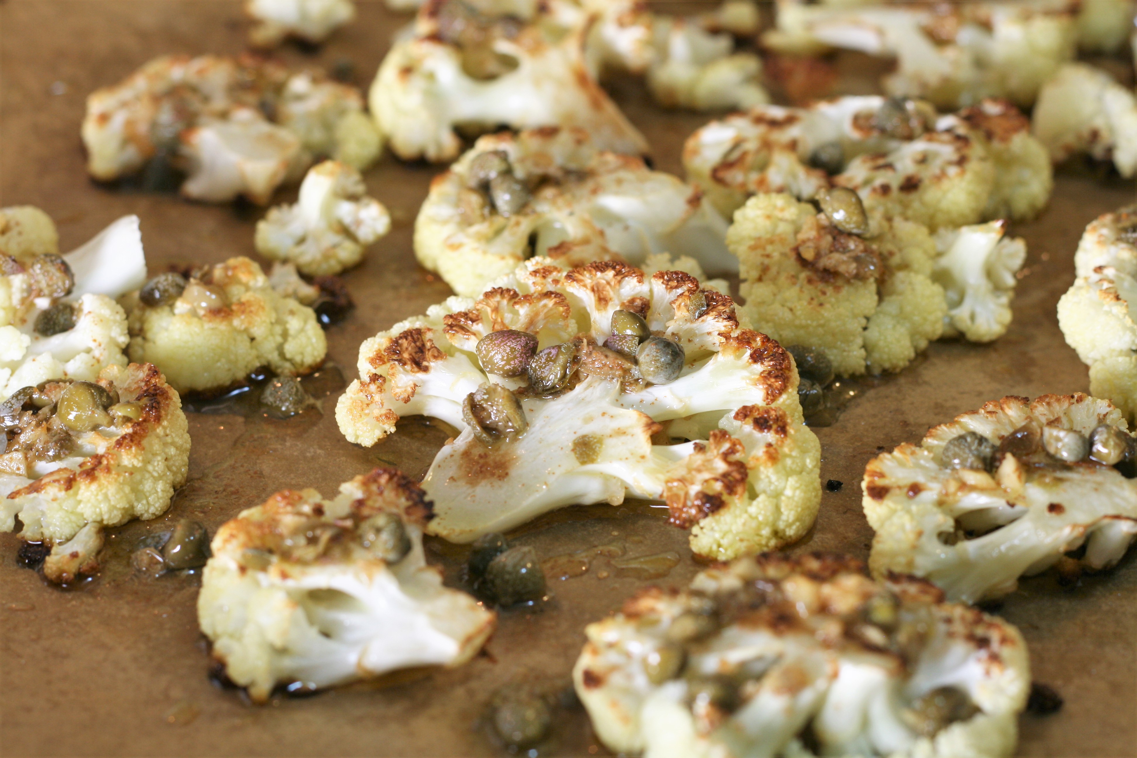 Roasted Cauliflower with Caper Brown Butter