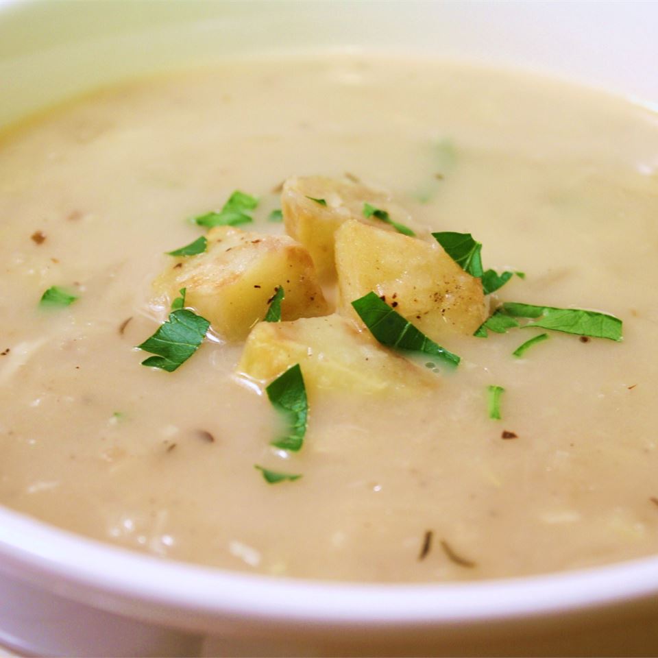 Roasted Garlic Potato Soup