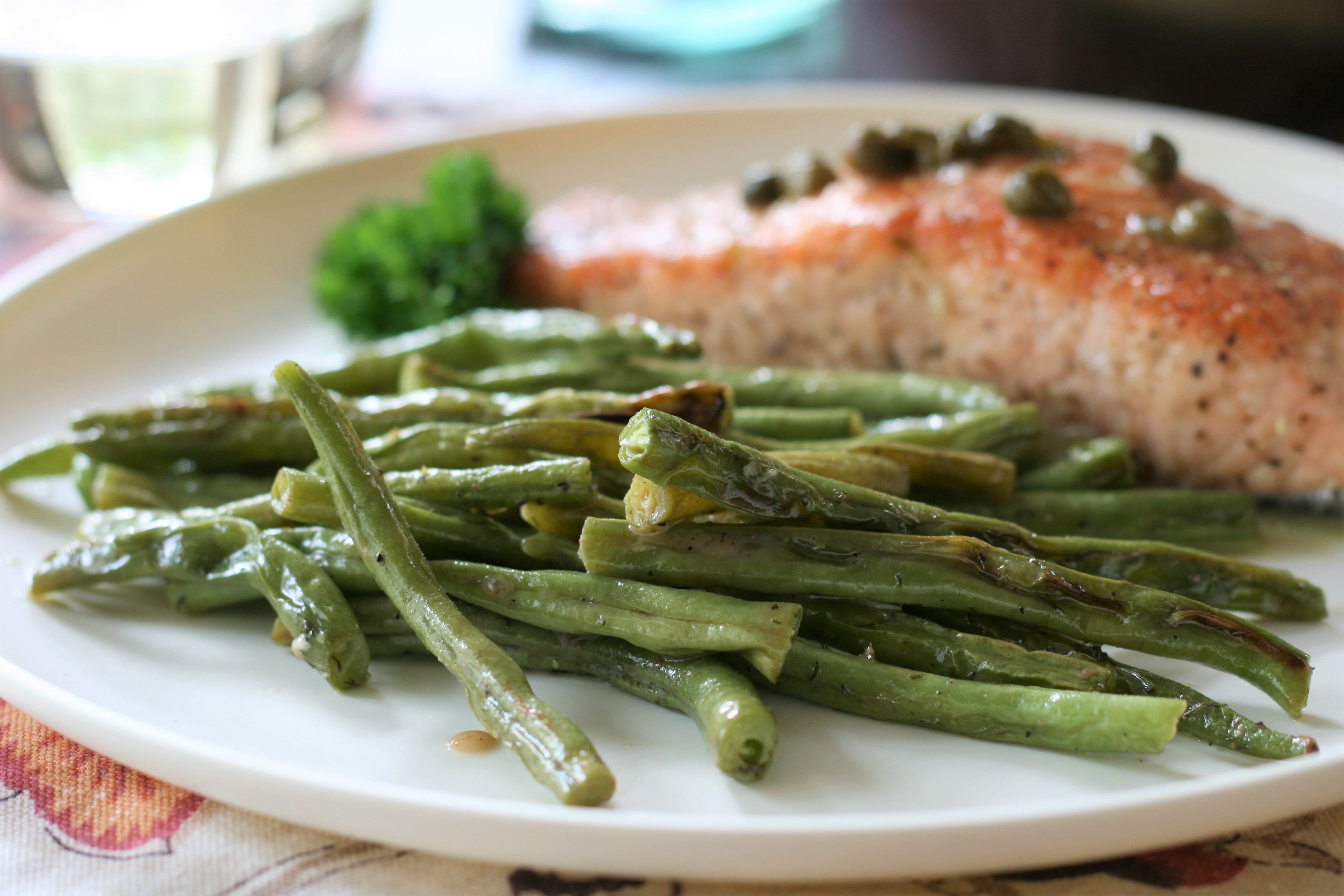 Roasted Green Beans with Dill Vinaigrette