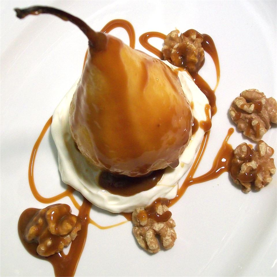 Roasted Pears with Caramel Sauce