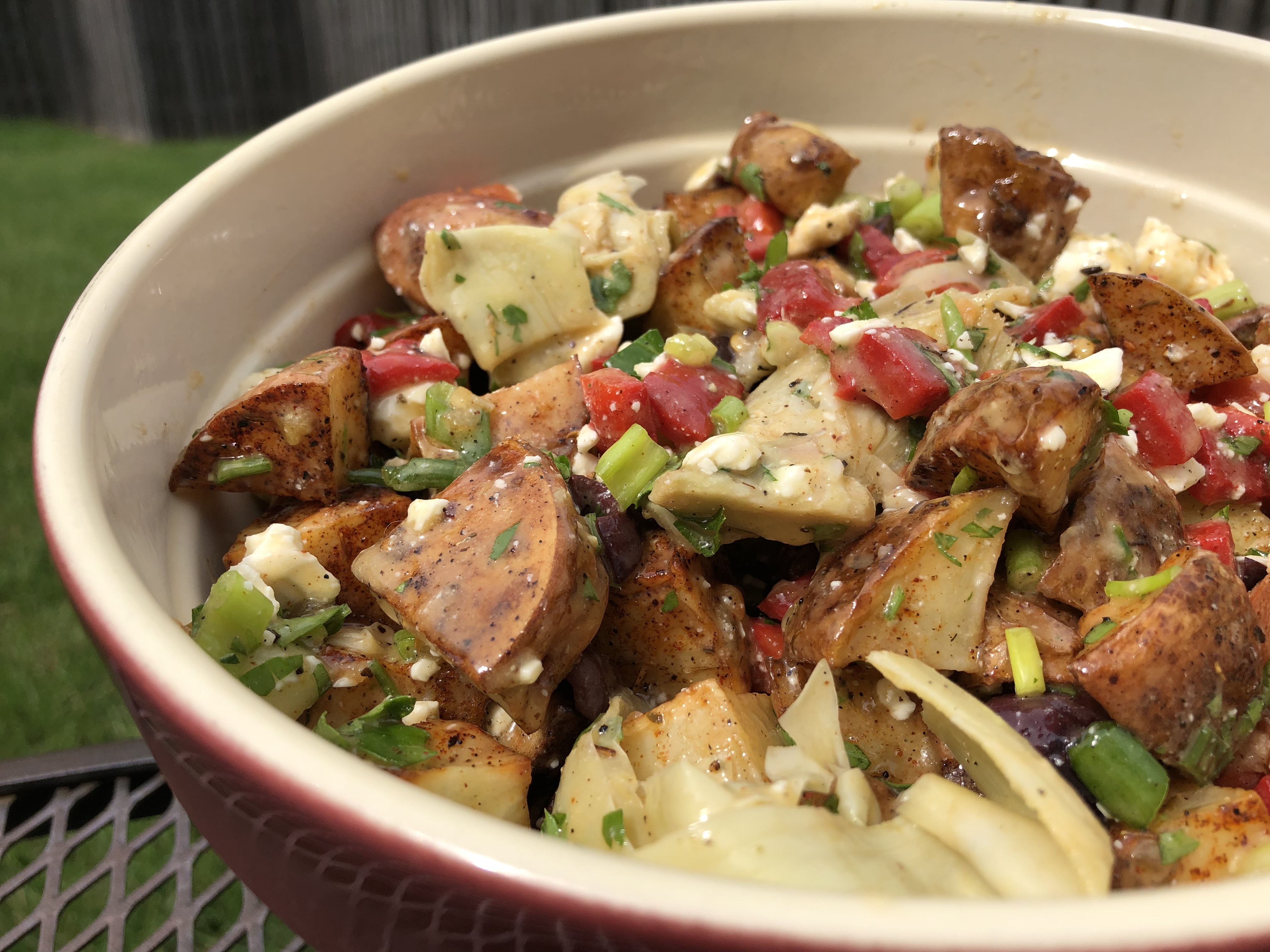 Roasted Potato Salad with Balsamic Dressing