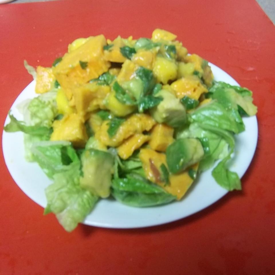 Roasted Sweet Potato Mango Salad