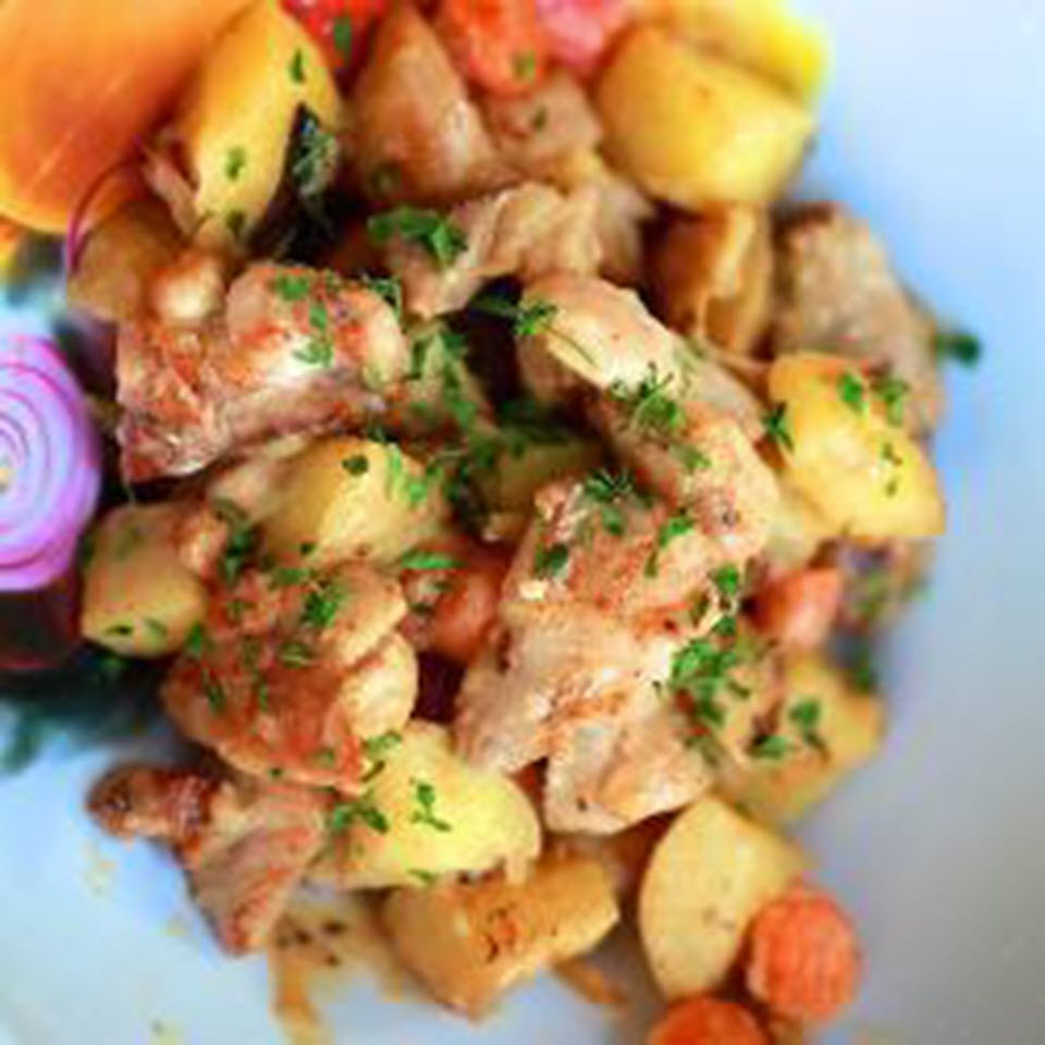Russian Chicken Stew with Potatoes and Vegetables