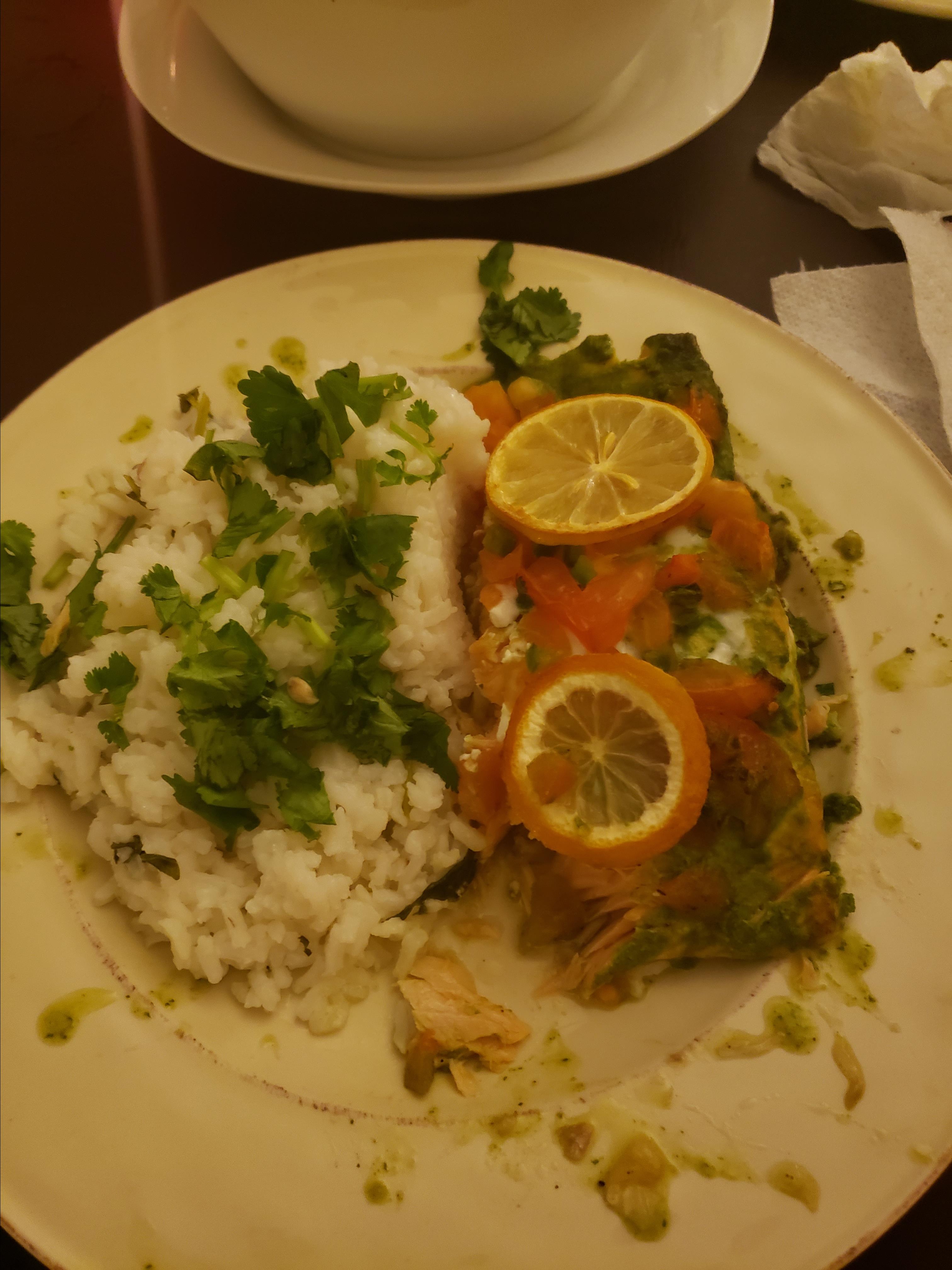 Salmon Fillet with Cilantro, Lime, and Jalapeno
