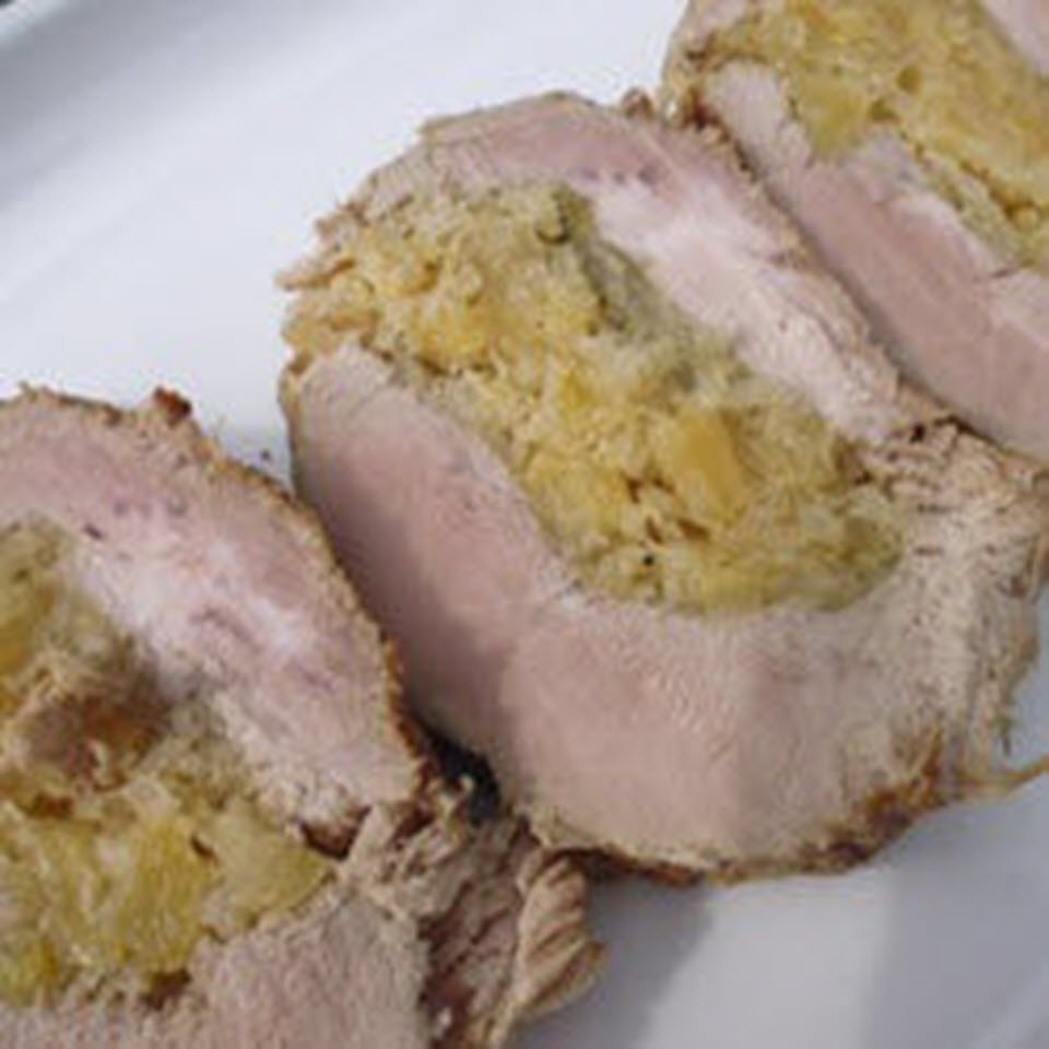 Sauerkraut and Apple Stuffed Pork Roast