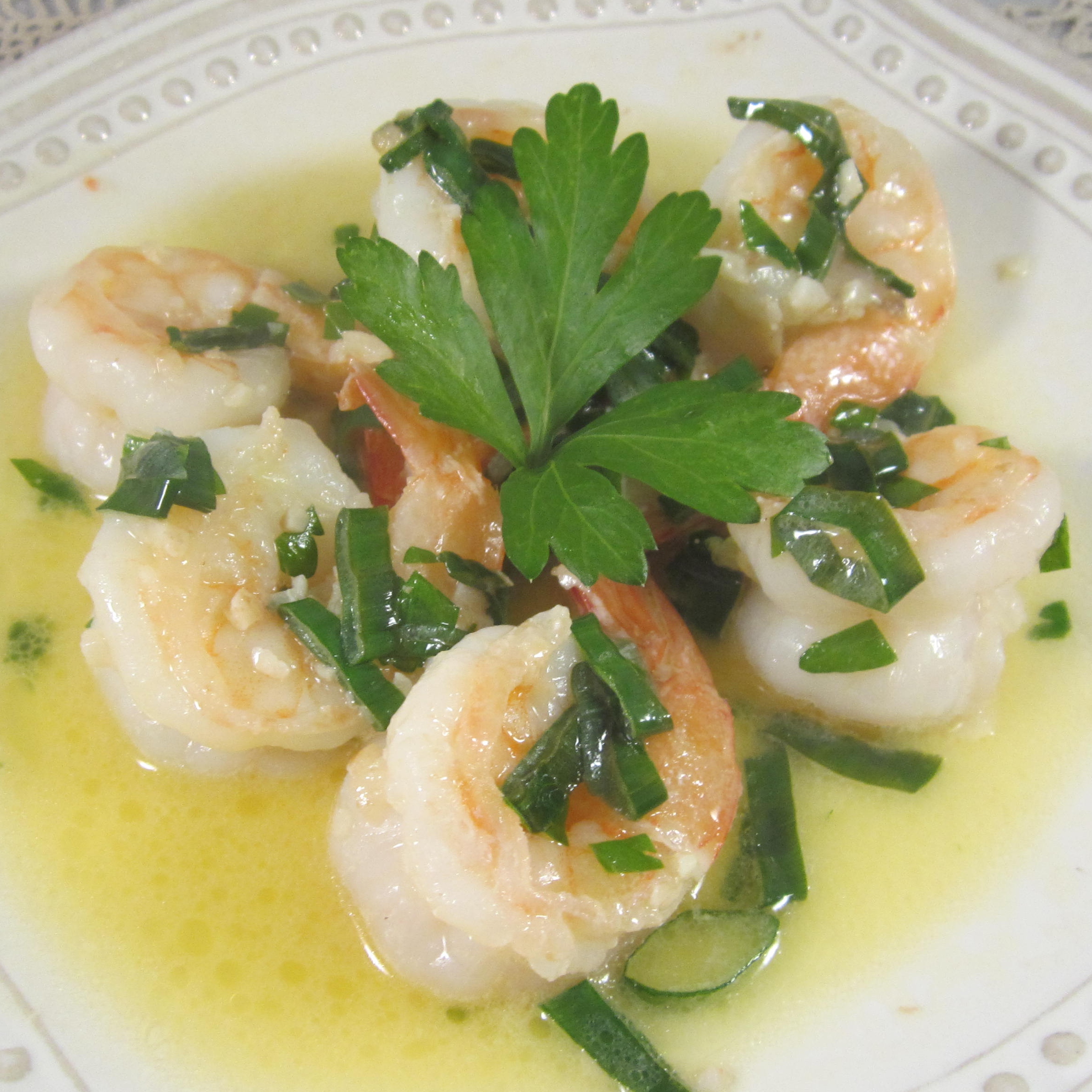 Sauteed Shrimp with Garlic, Lemon, and White Wine