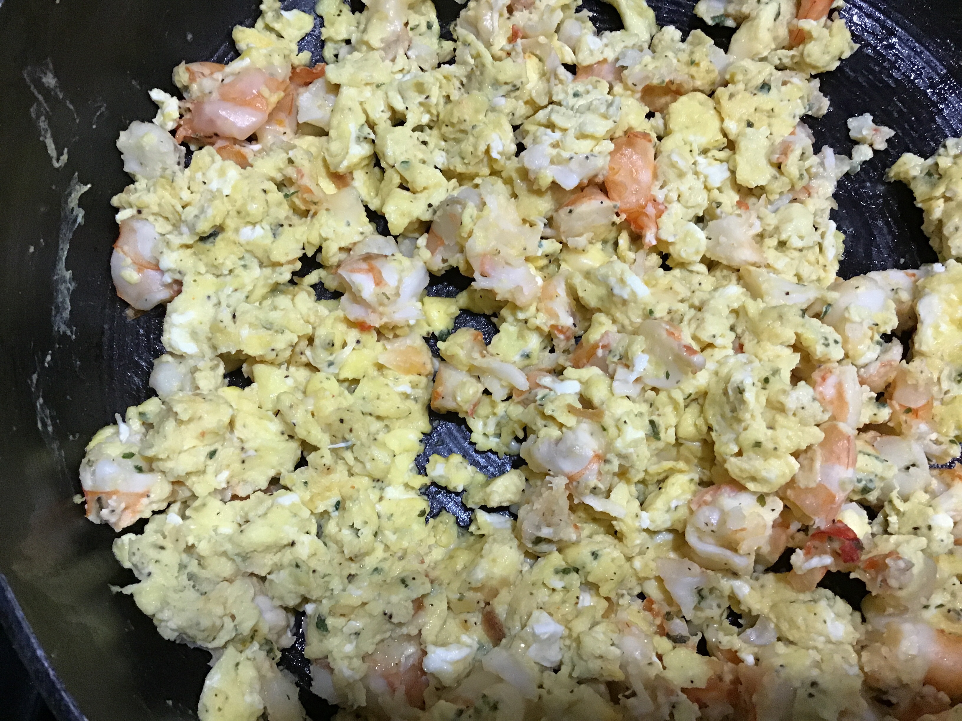 Scrambled Eggs and Shrimp