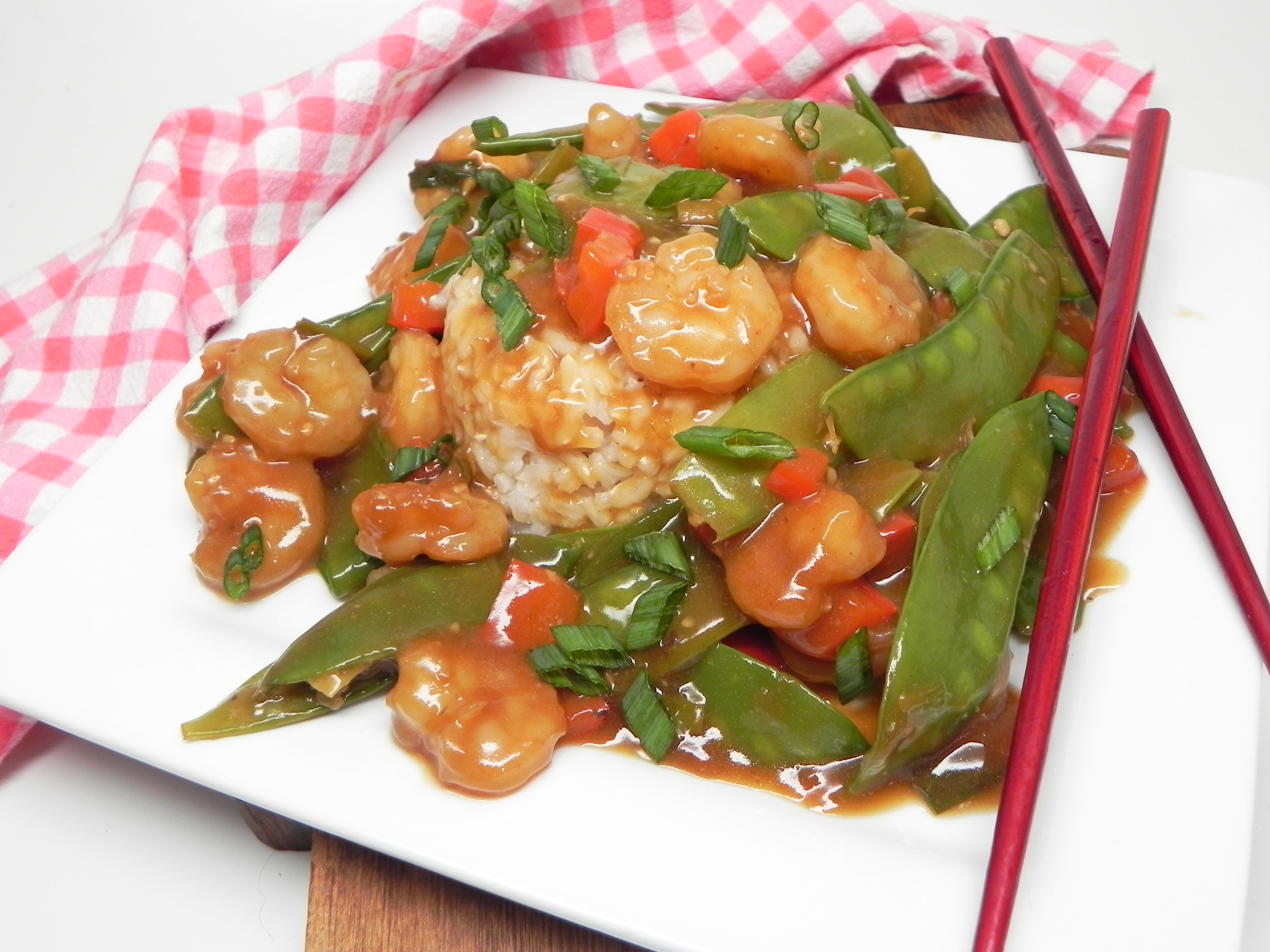 Sesame Shrimp and Snow Peas Stir-Fry