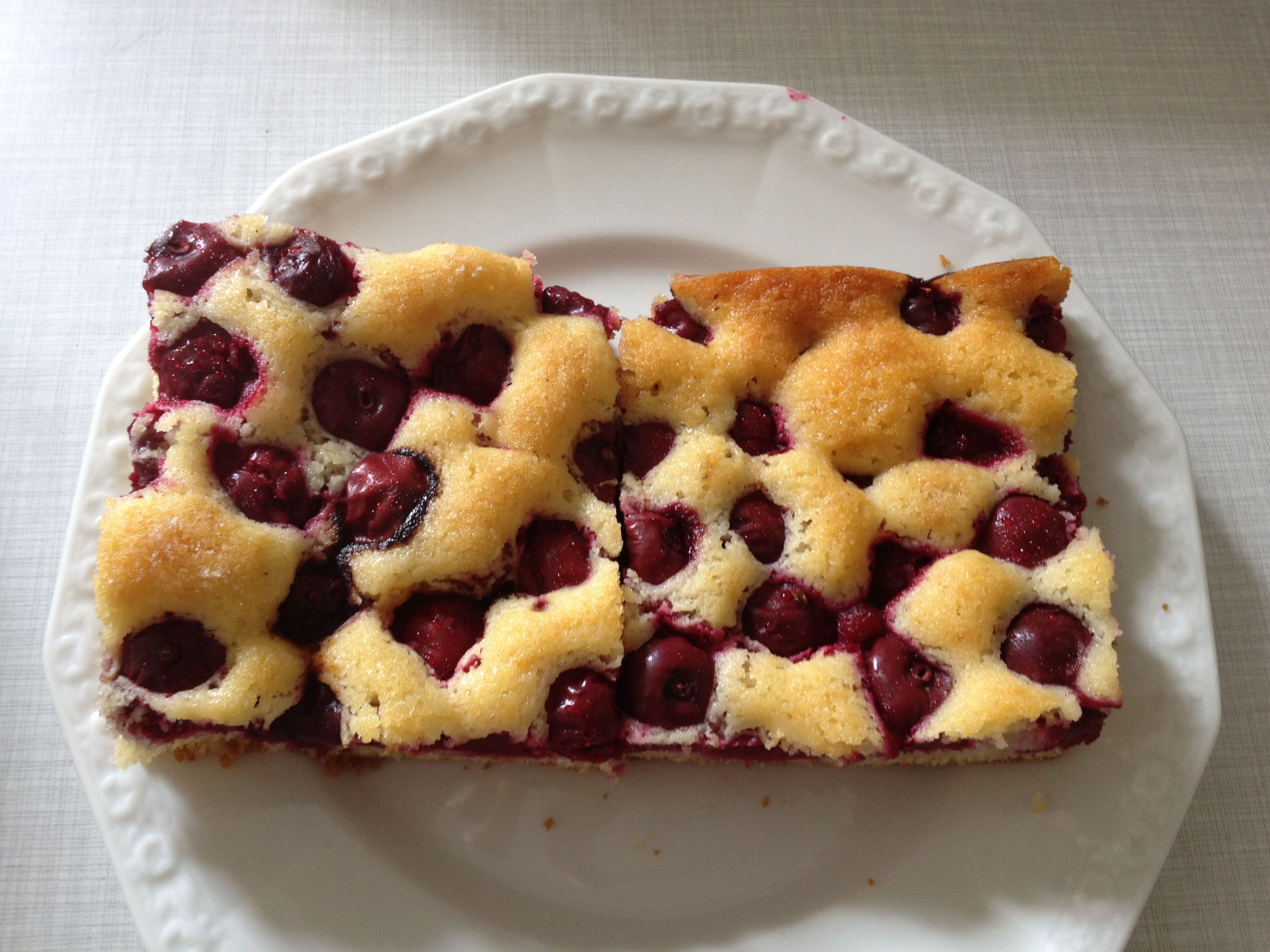 Sheet Cake with Sour Cherries