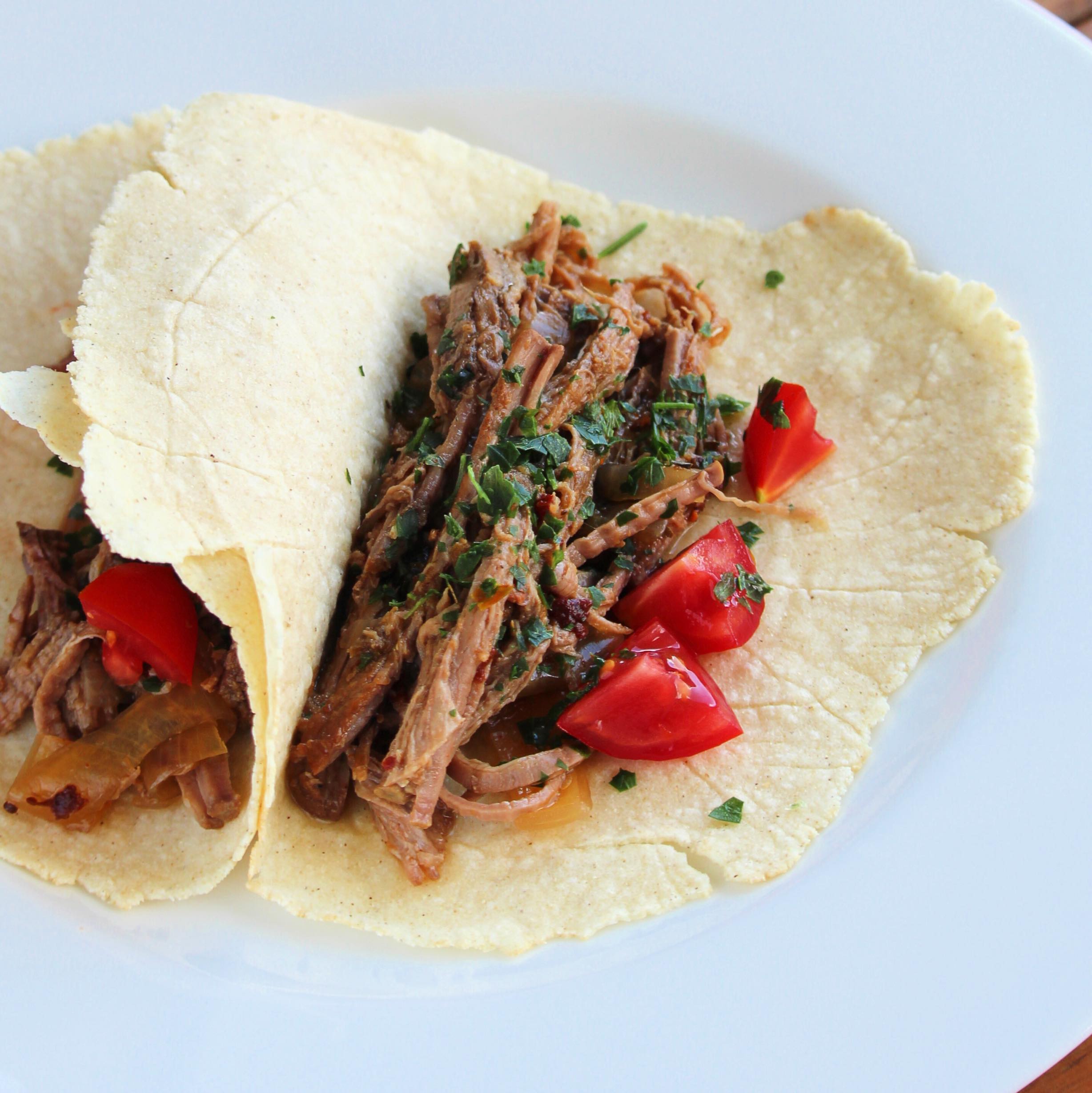 Shredded Beef Tacos with Lime