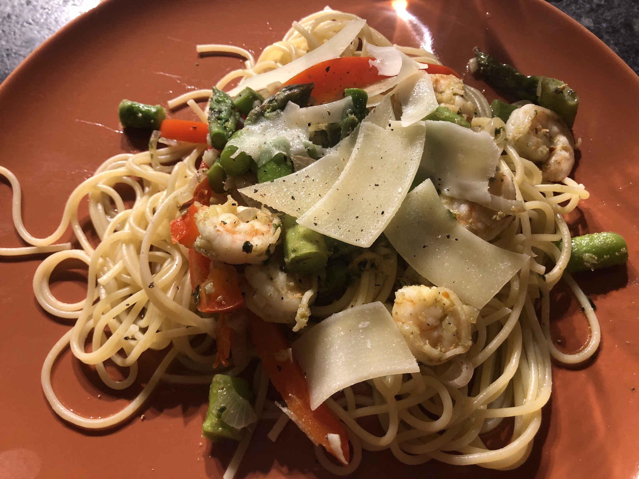 Shrimp and Asparagus with a Louisiana Twist
