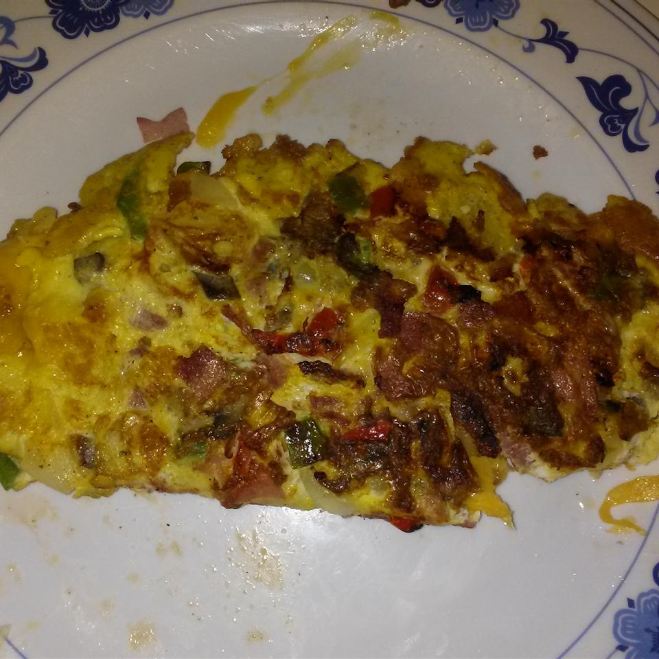 Six-Egg Omelet with Veggies and Cheese