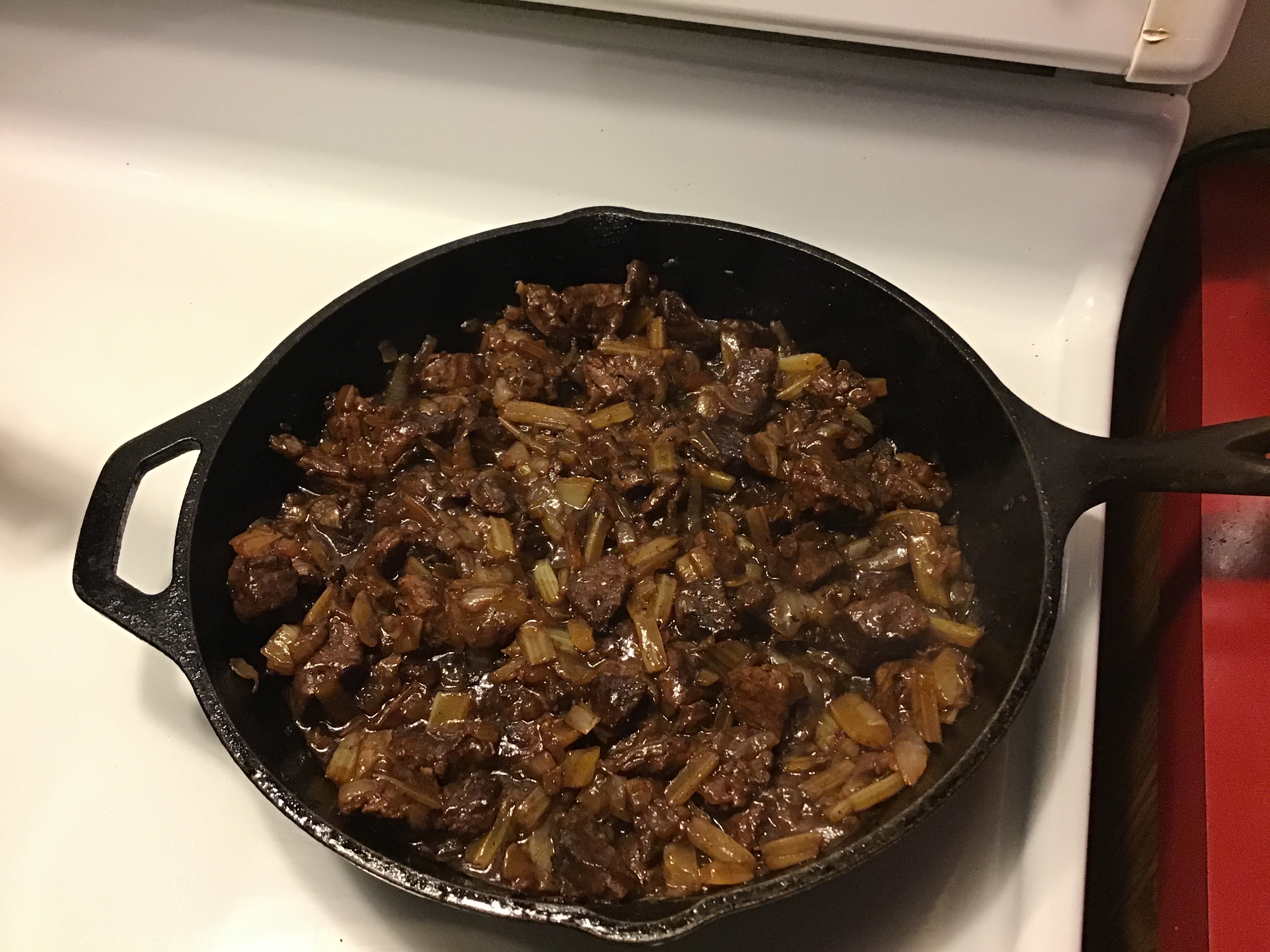 Skillet Beef and Celery