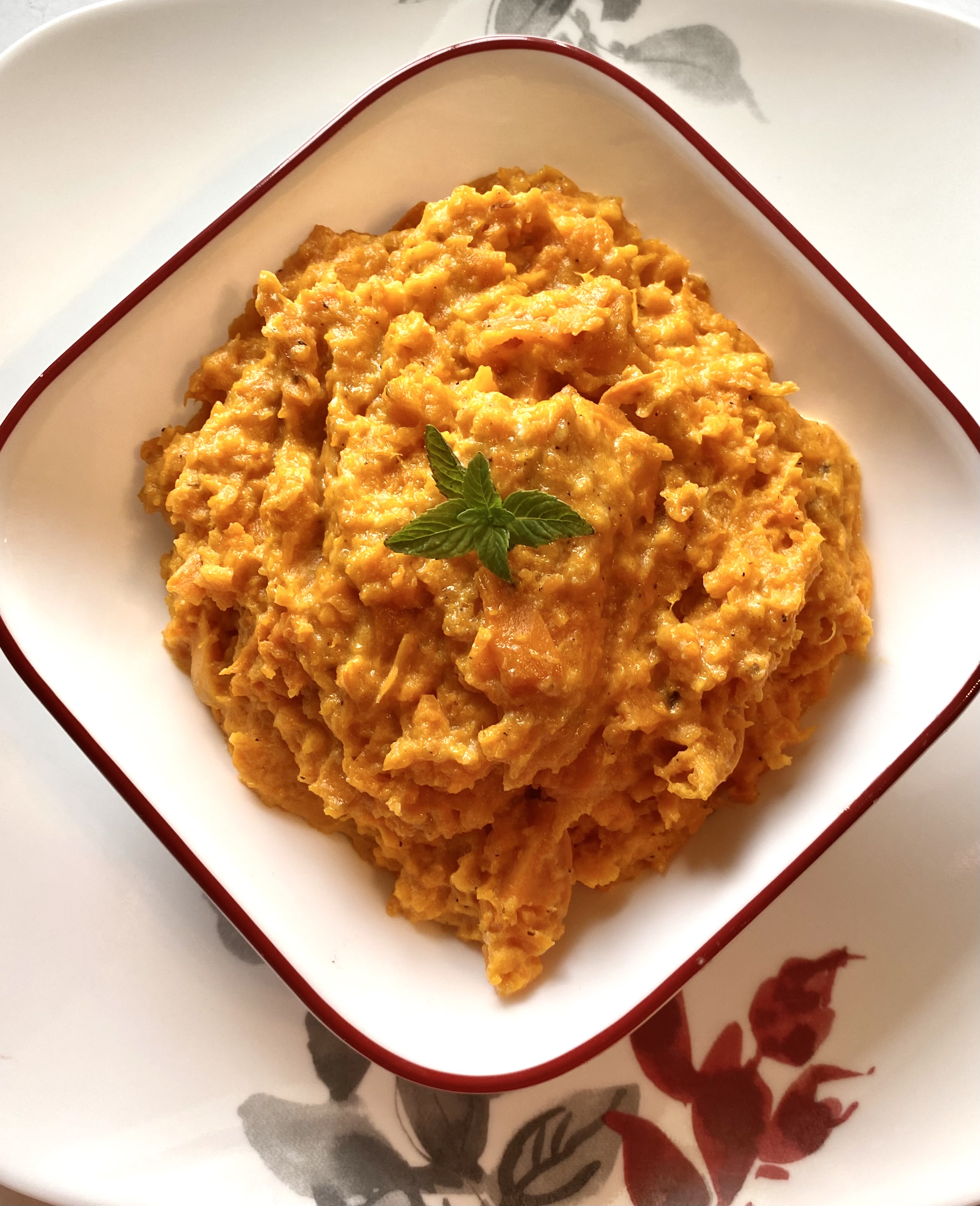 Slow Cooker Mashed Sweet Potatoes with Parmesan