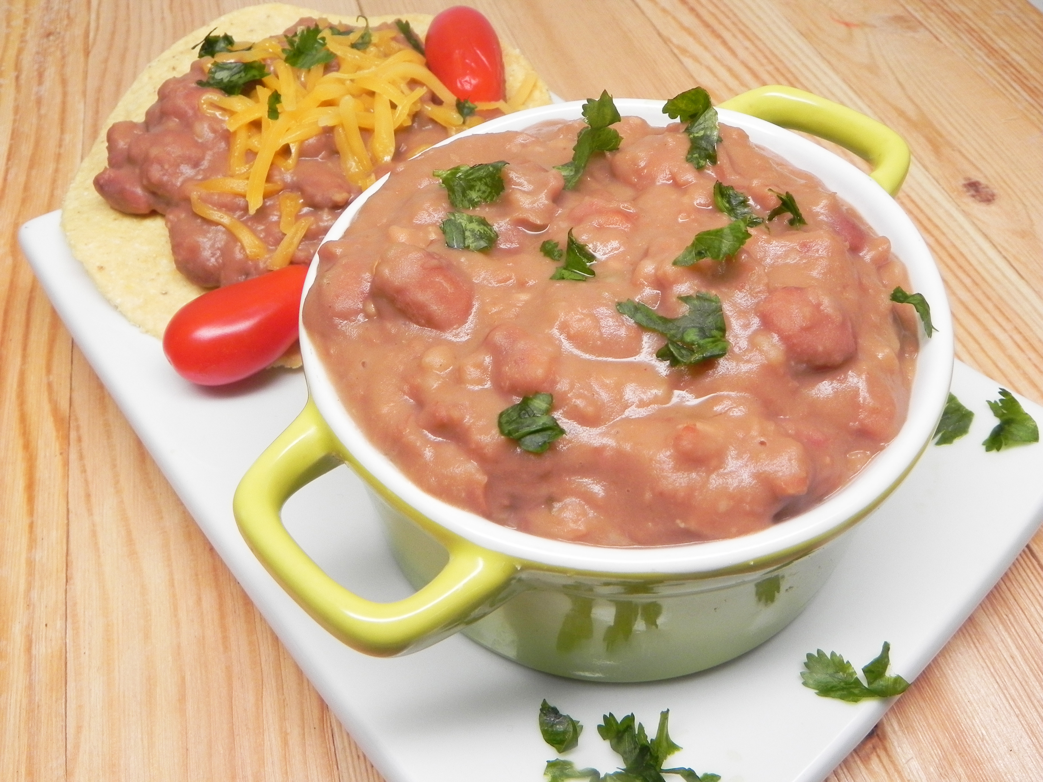 Slow Cooker Refried Beans with Bacon