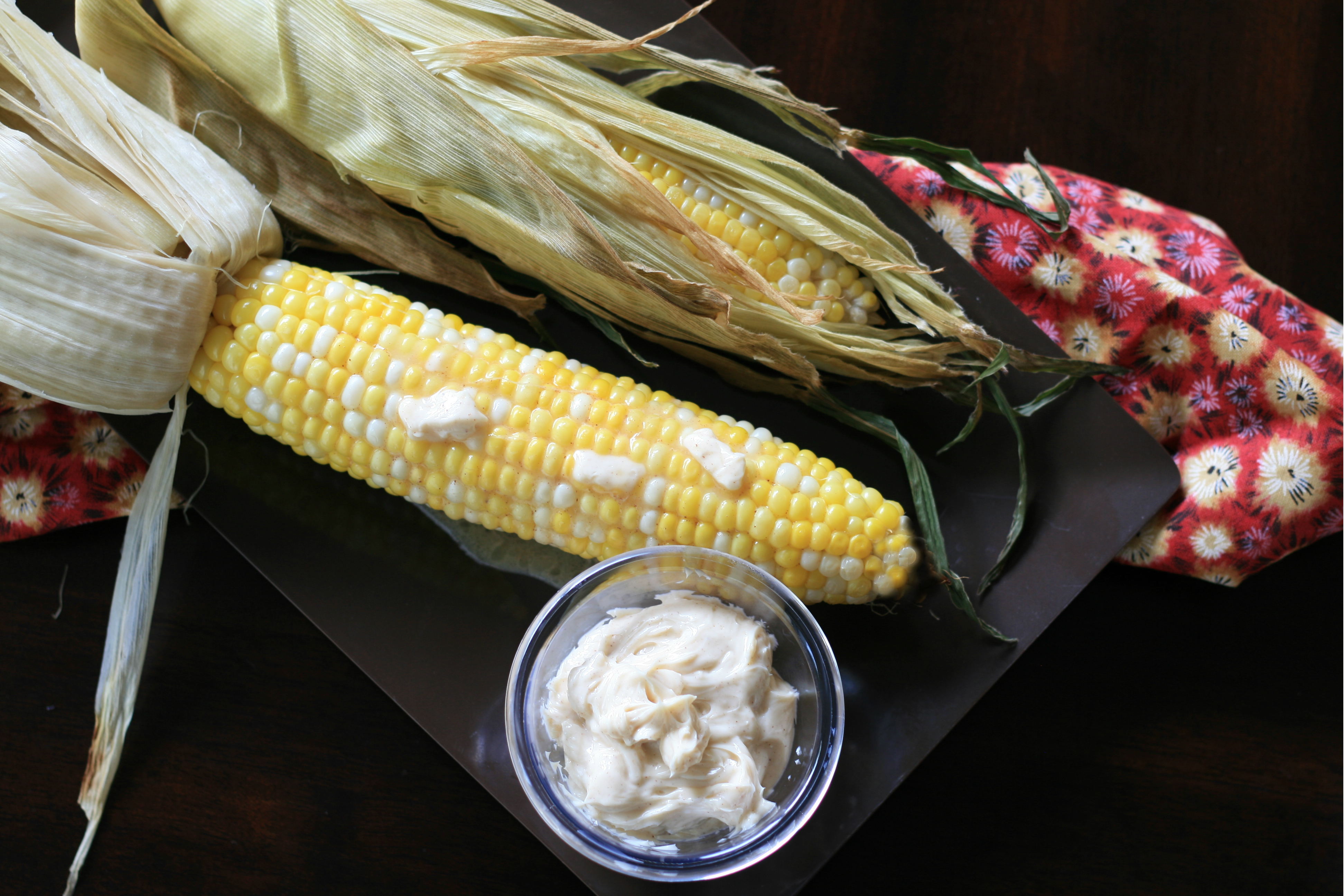 Smoked Corn on the Cob with Bourbon Butter