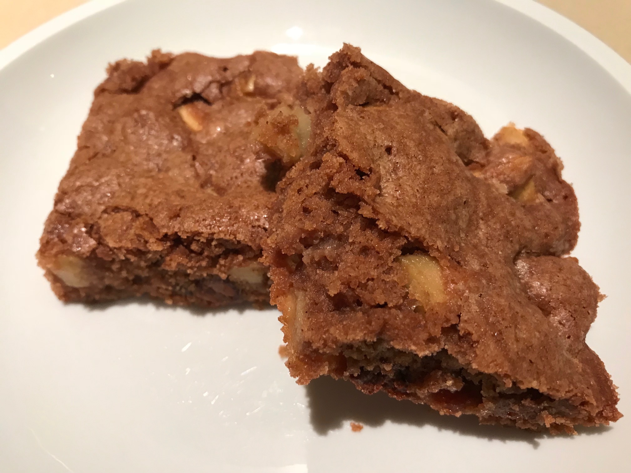 Soft Apple Brownies with Chocolate Chips