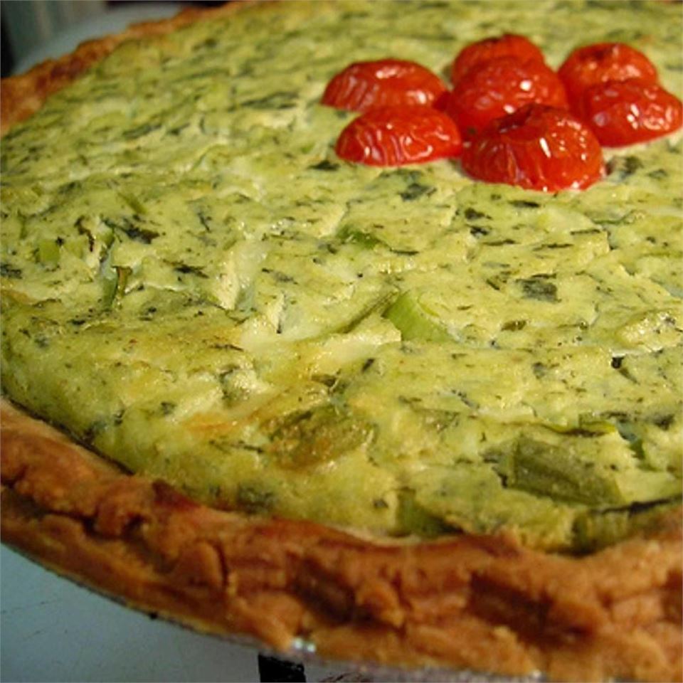 Sorrel and Goat Cheese Quiche