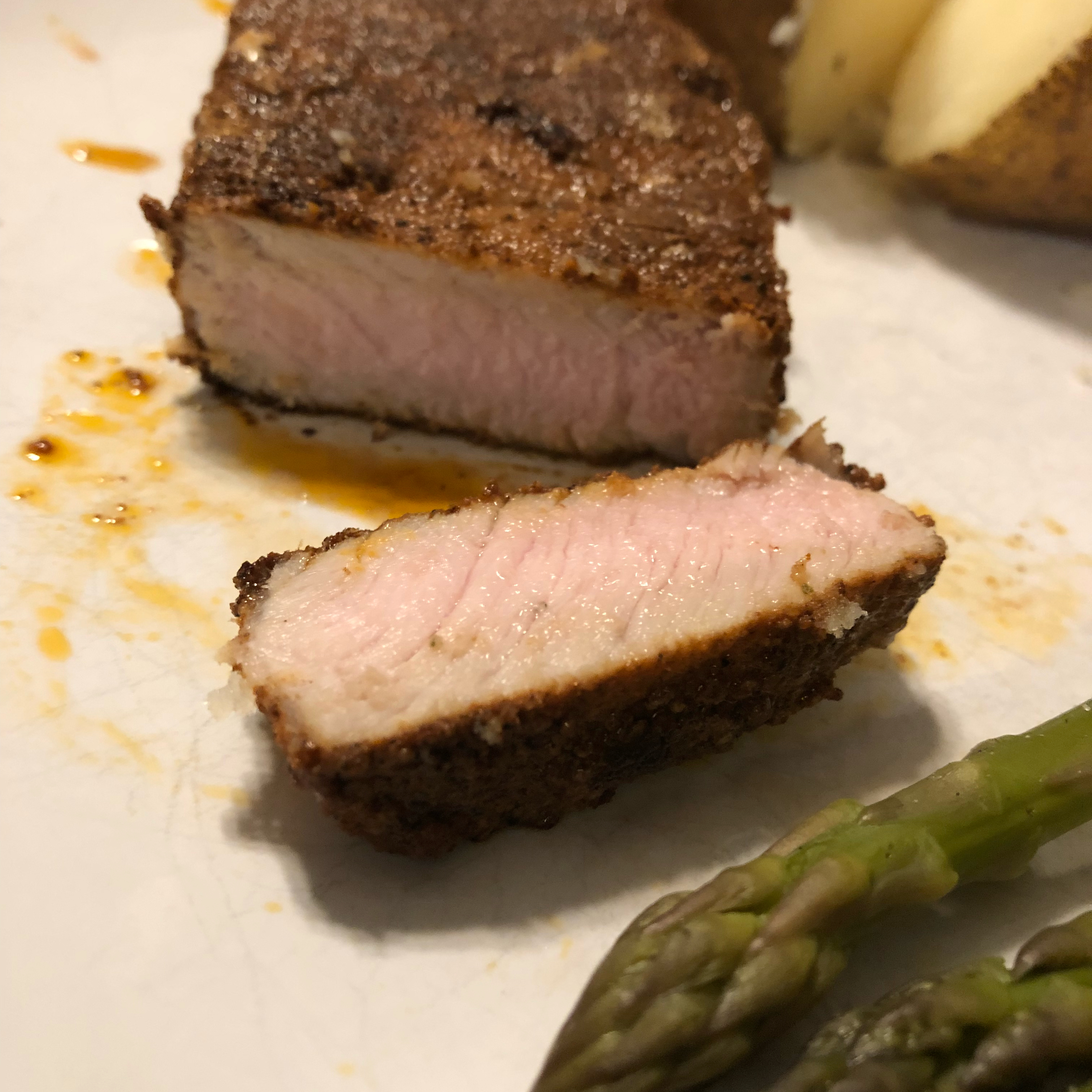 Sorta Blackened Chile-Rubbed Pork