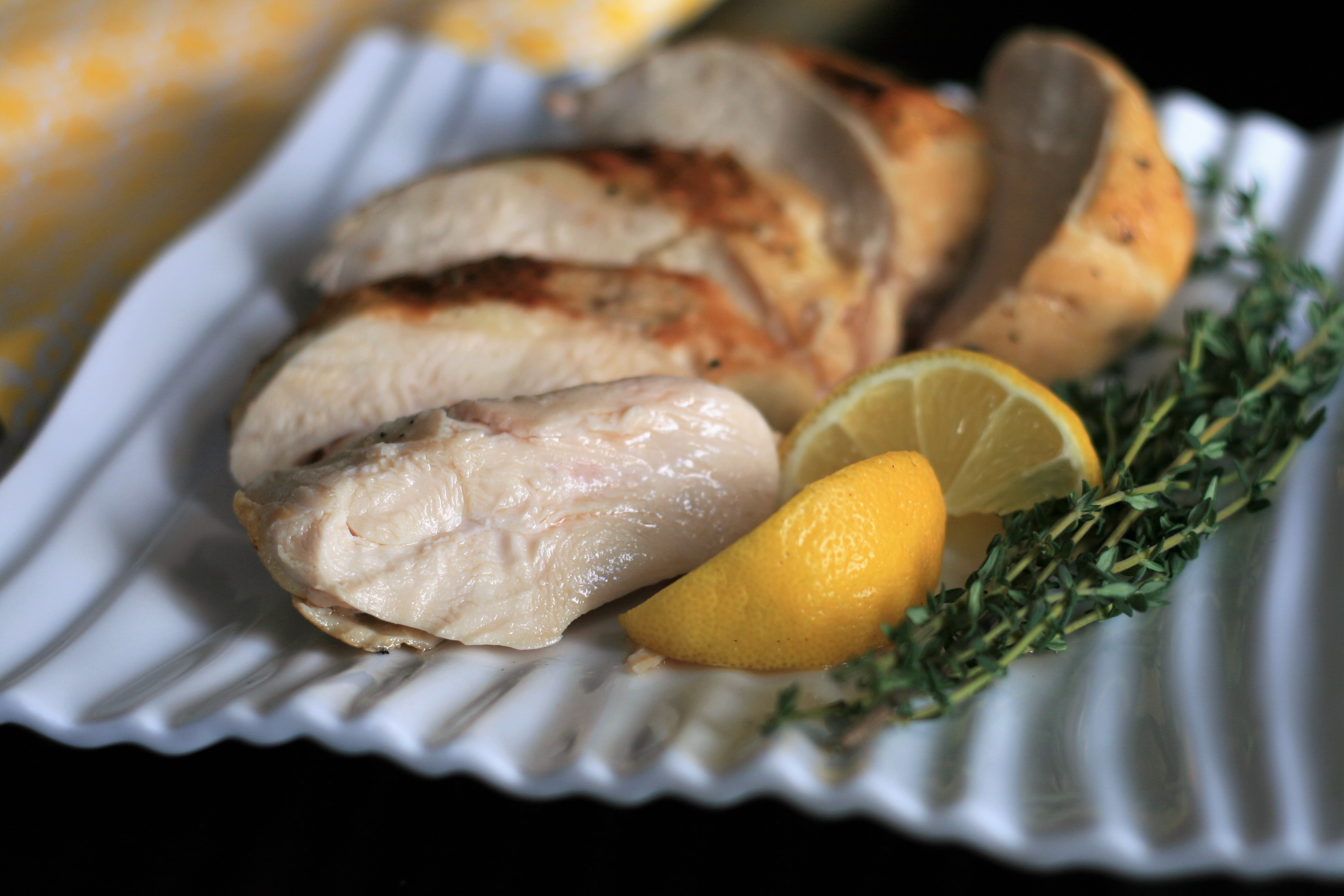 Sous Vide Chicken Breast with Lemon and Herbs