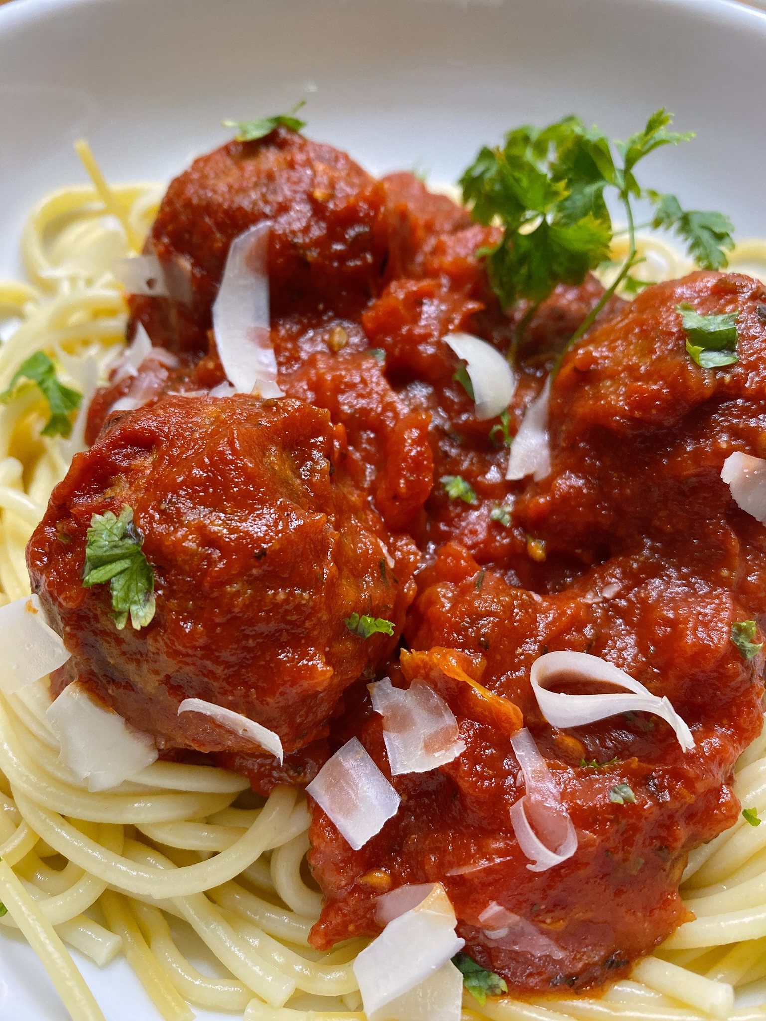 Spaghetti and Meatless Meatballs