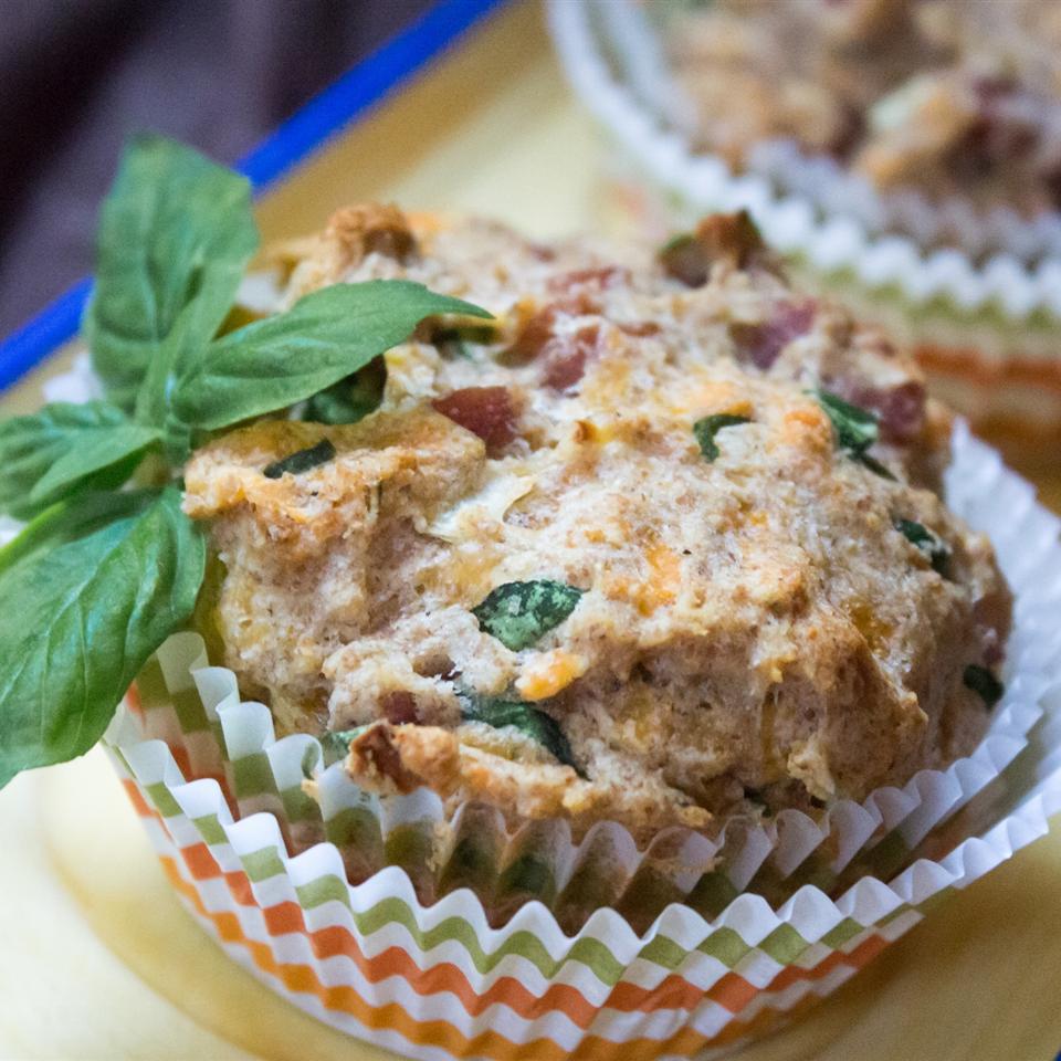 Spam®, Cheese, and Spinach Muffins