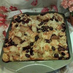 Spiced Cranberry Bread Pudding
