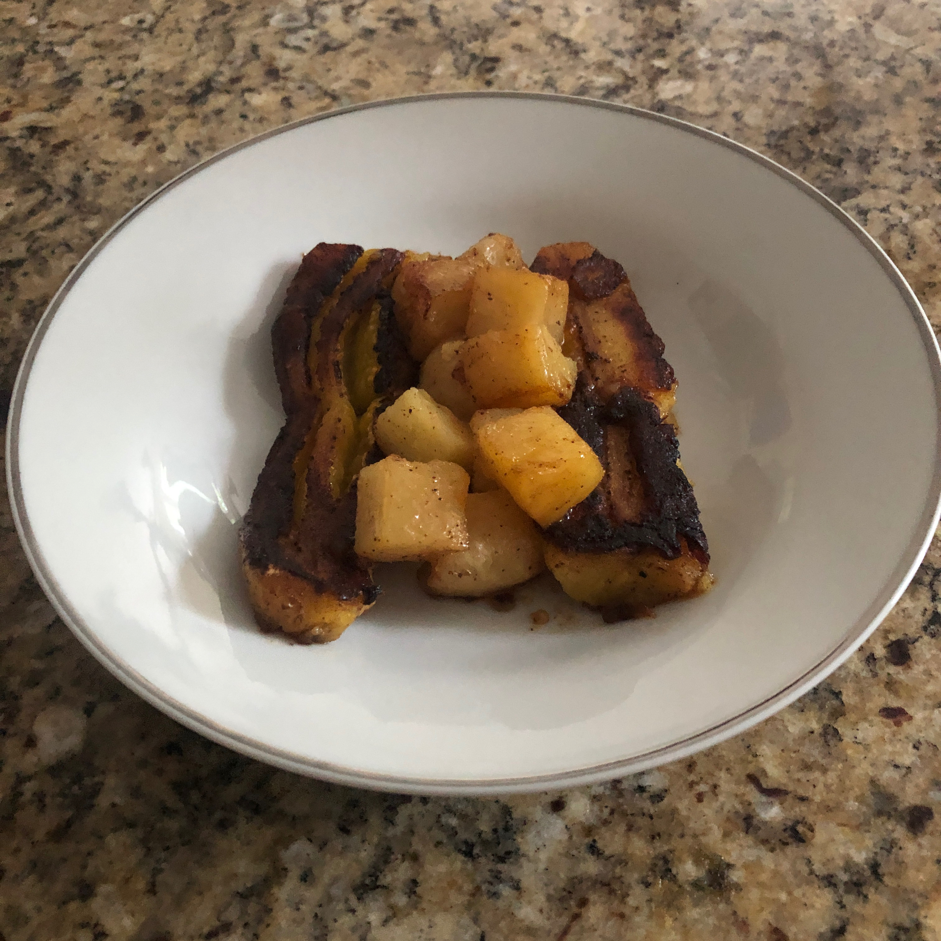 Spiced Plantains and Pineapple