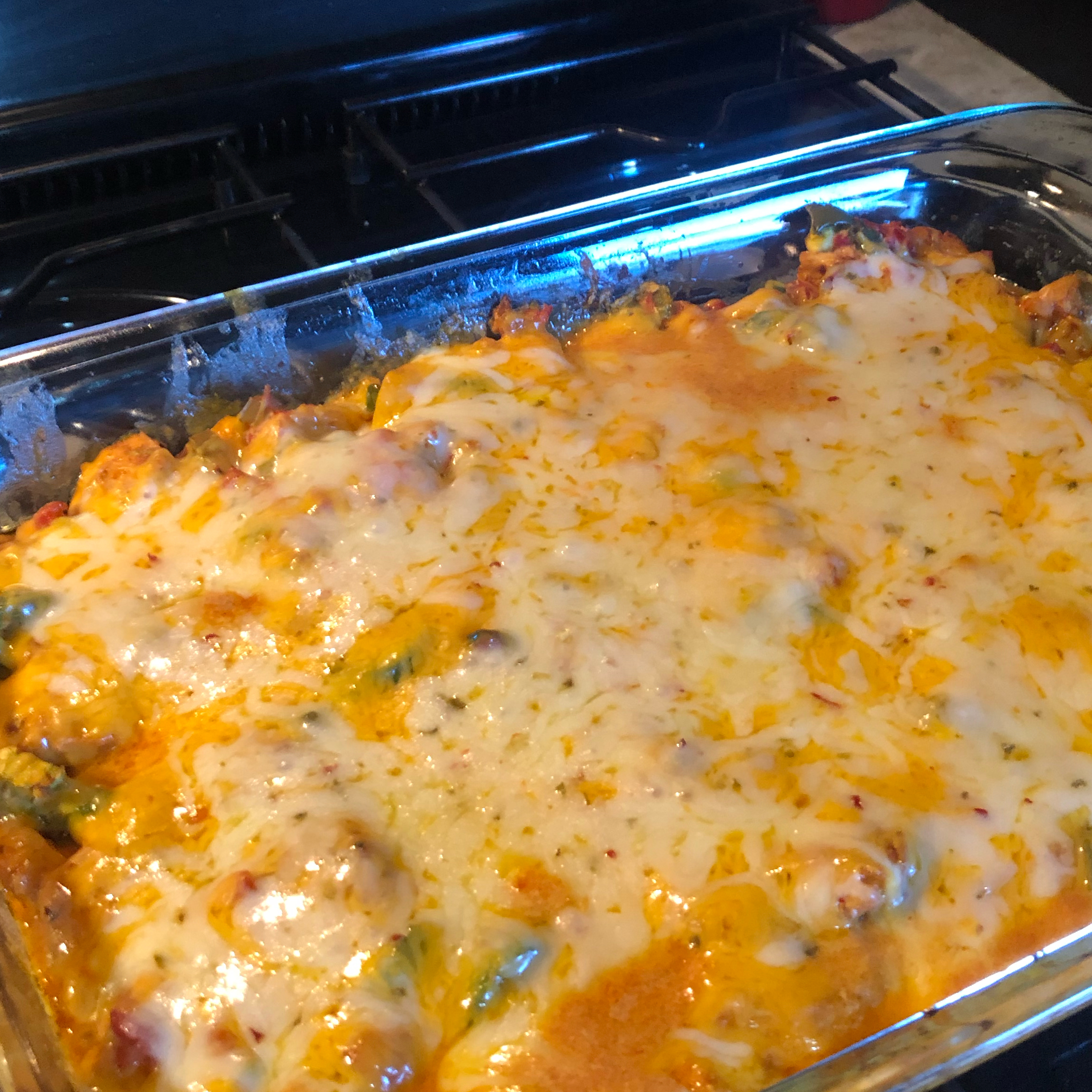 Spicy Keto Chicken-and-Cheese Casserole