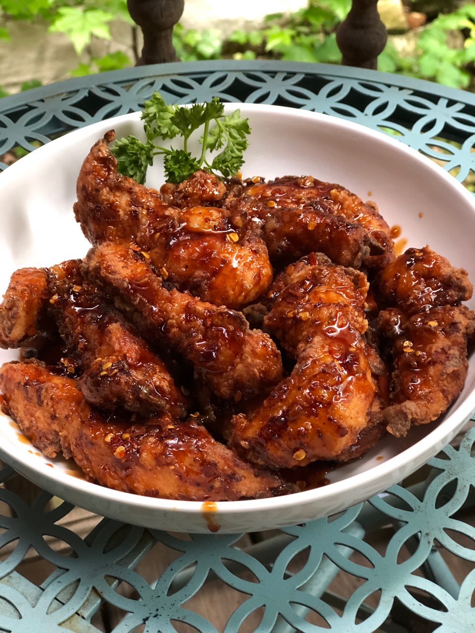 Spicy Korean Fried Chicken with Gochujang Sauce